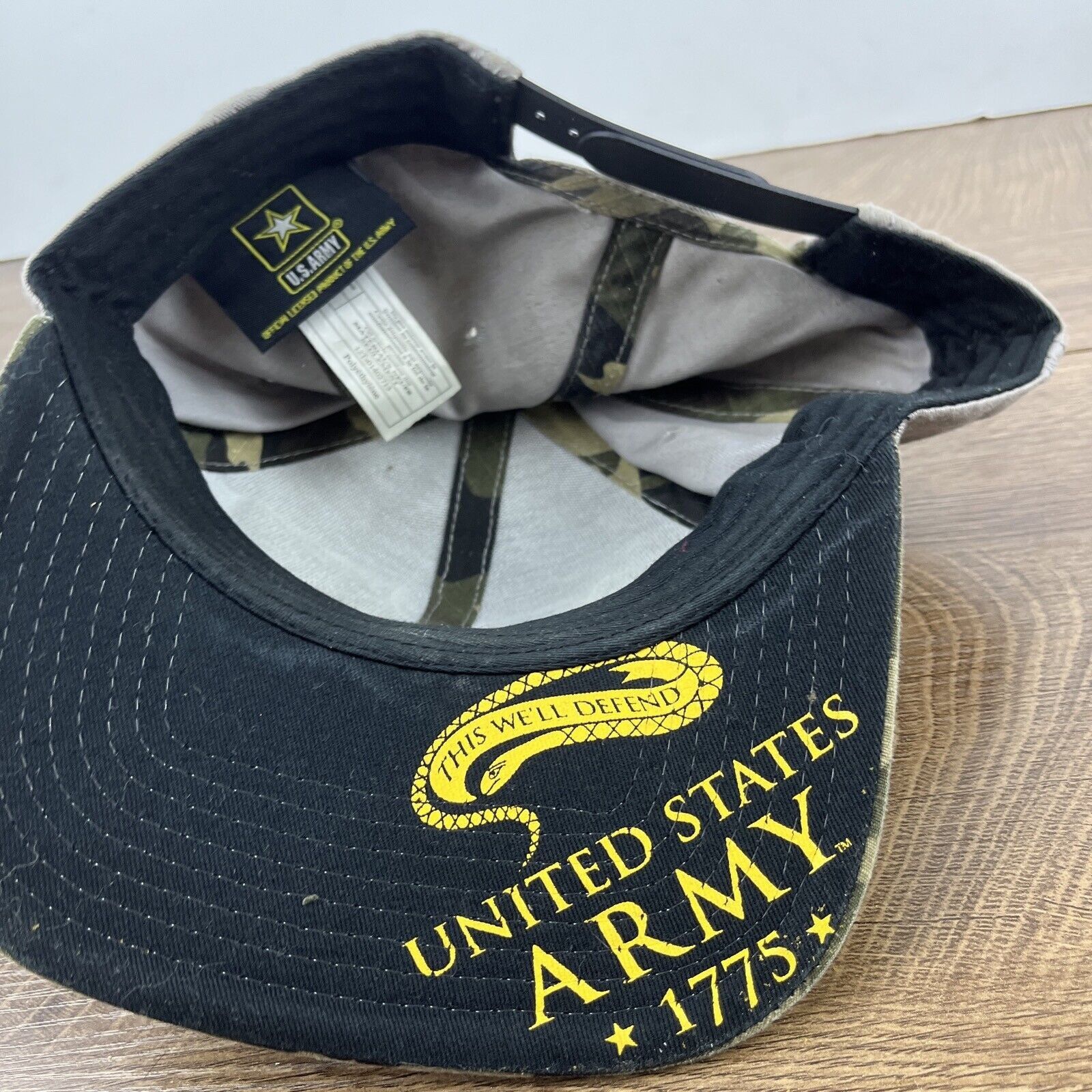 Other Army Snapback Hat Camo Gray Snapback Hat Adjustable Adult Si Size ONE SIZE - 18 Thumbnail