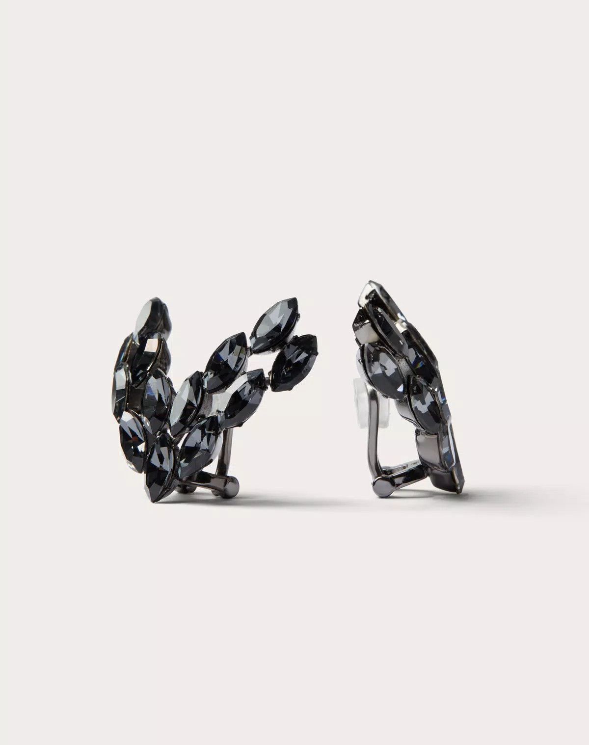 Valentino oc11z0725 Size:OS/ Crystal Earrings in Black/Silver Size ONE SIZE - 3 Thumbnail