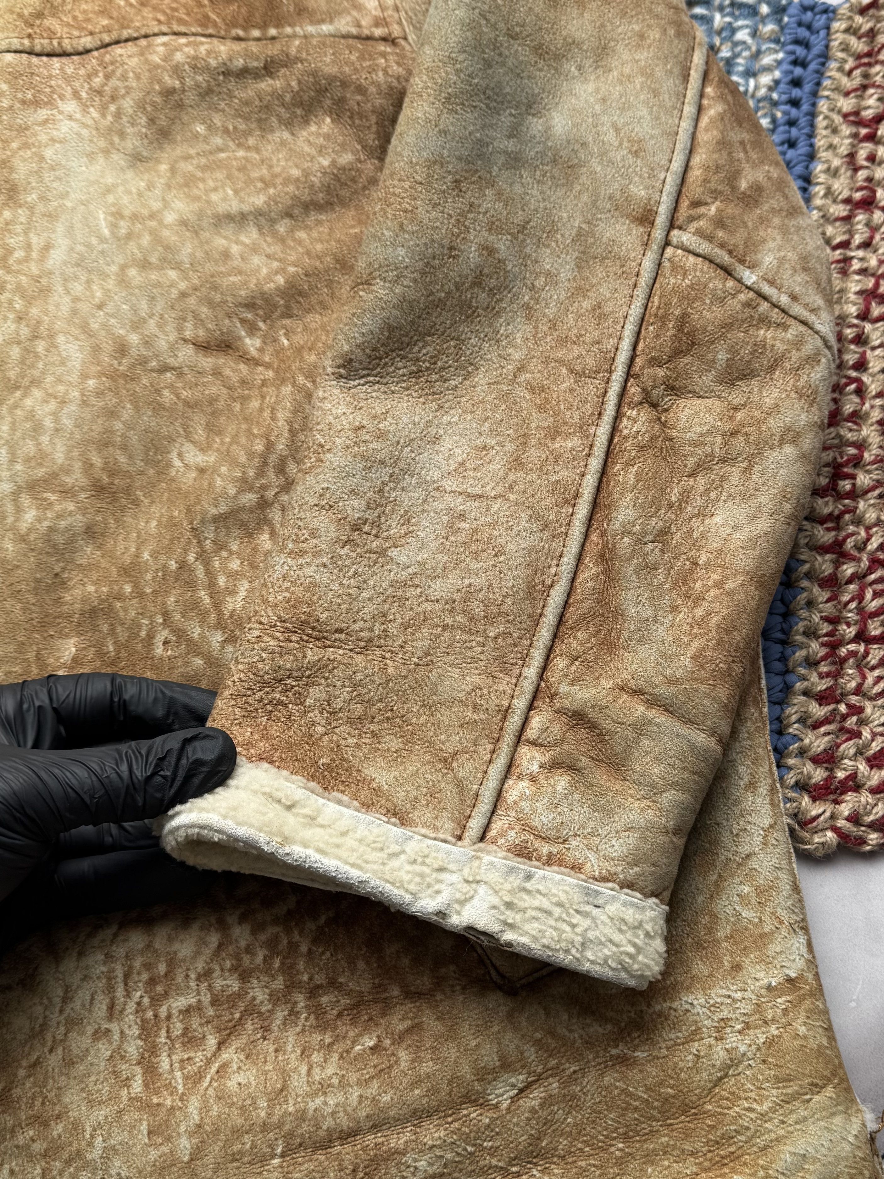 Japanese Brand Vintage Real Sheepskin Faded Jacket (E4) Size US M / EU 48-50 / 2 - 6 Thumbnail
