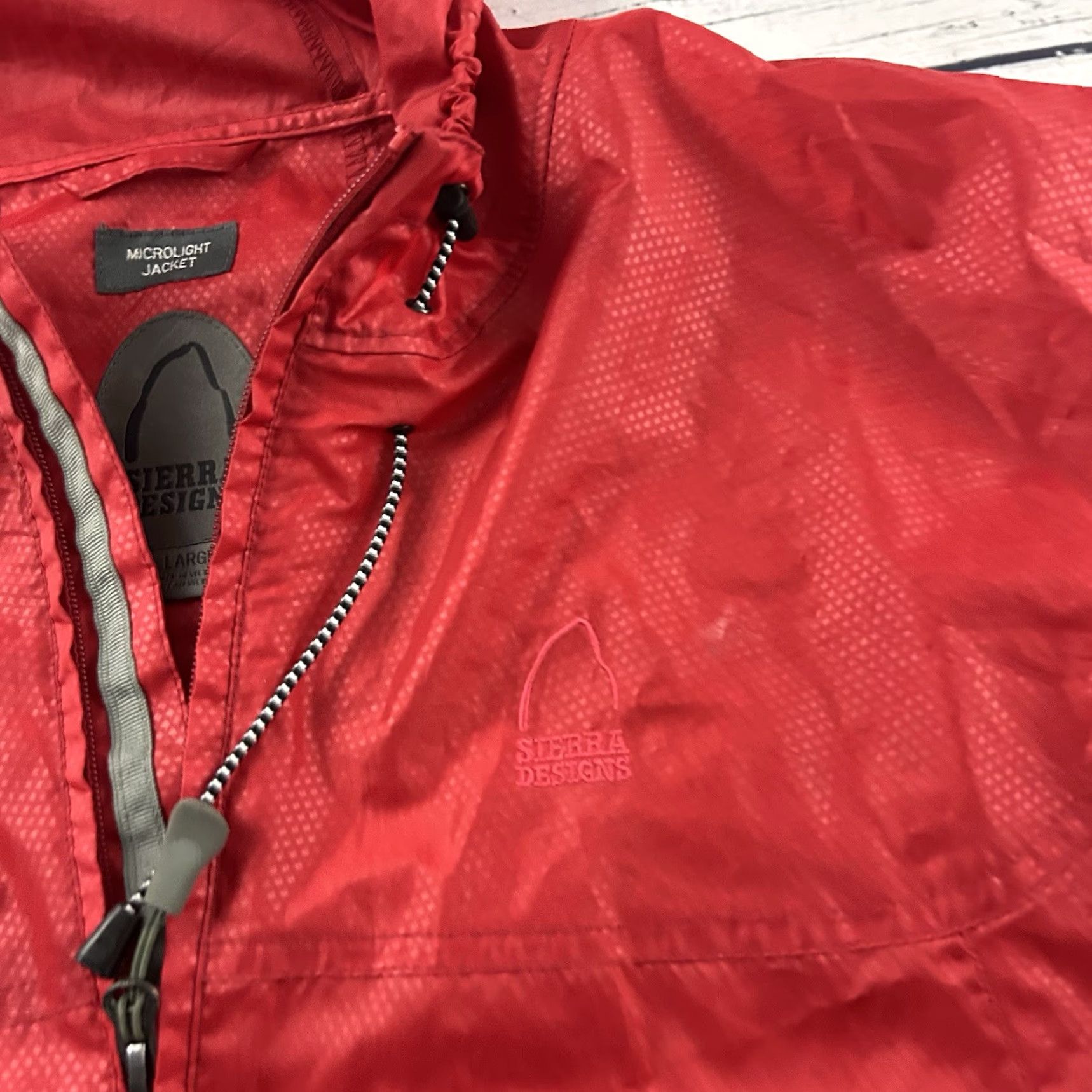 Sierra Designs Sierra Designs Jacket Mens L Red Full Zip Windbreaker Nylon Microlight Anorak Size US L / EU 52-54 / 3 - 2 Thumbnail