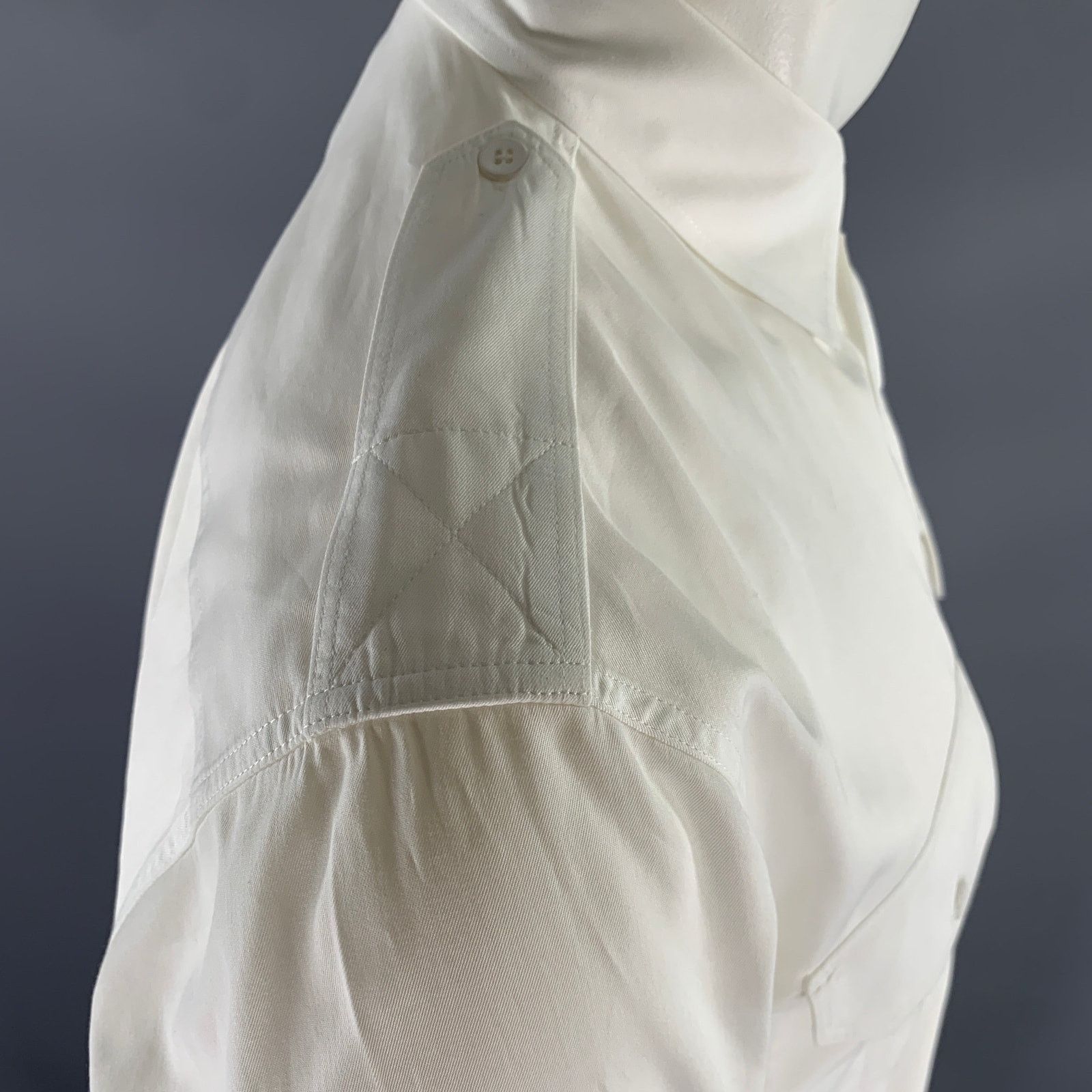 Band Of Outsiders BAND OF OUTSIDERS Size M White Cotton Military LS Shirt Size US M / EU 48-50 / 2 - 4 Thumbnail