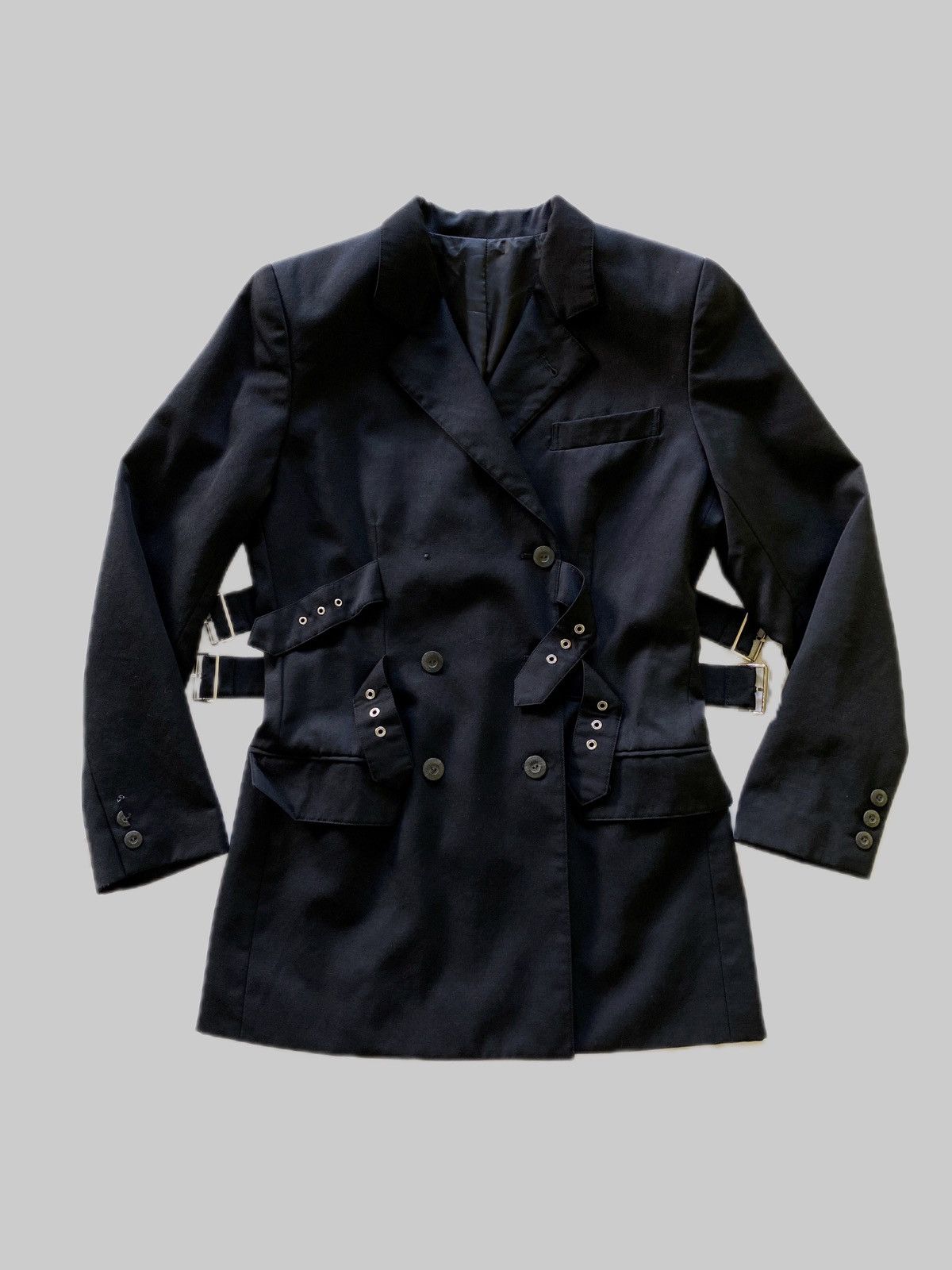 Jean Paul Gaultier ARCHIVES❗️Vintage Junior Gaultier Buckle Wool Blazer Size M / US 6-8 / IT 42-44 - 11 Thumbnail