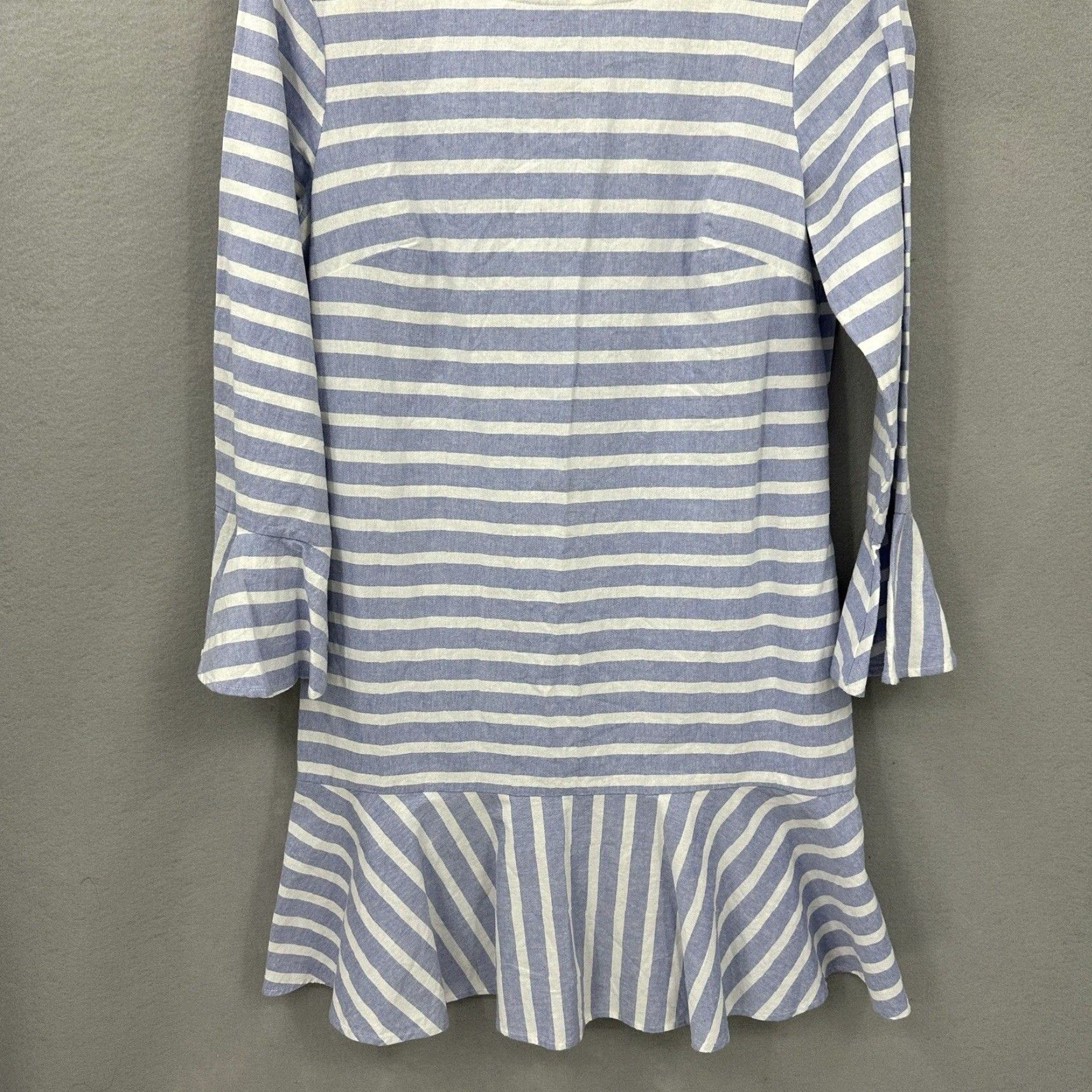 Bell Sail to Sable Dress Womens S Bell Sleeve Stripe Cruise Quiet Luxury Capsule Size S / US 4 / IT 40 - 4 Thumbnail
