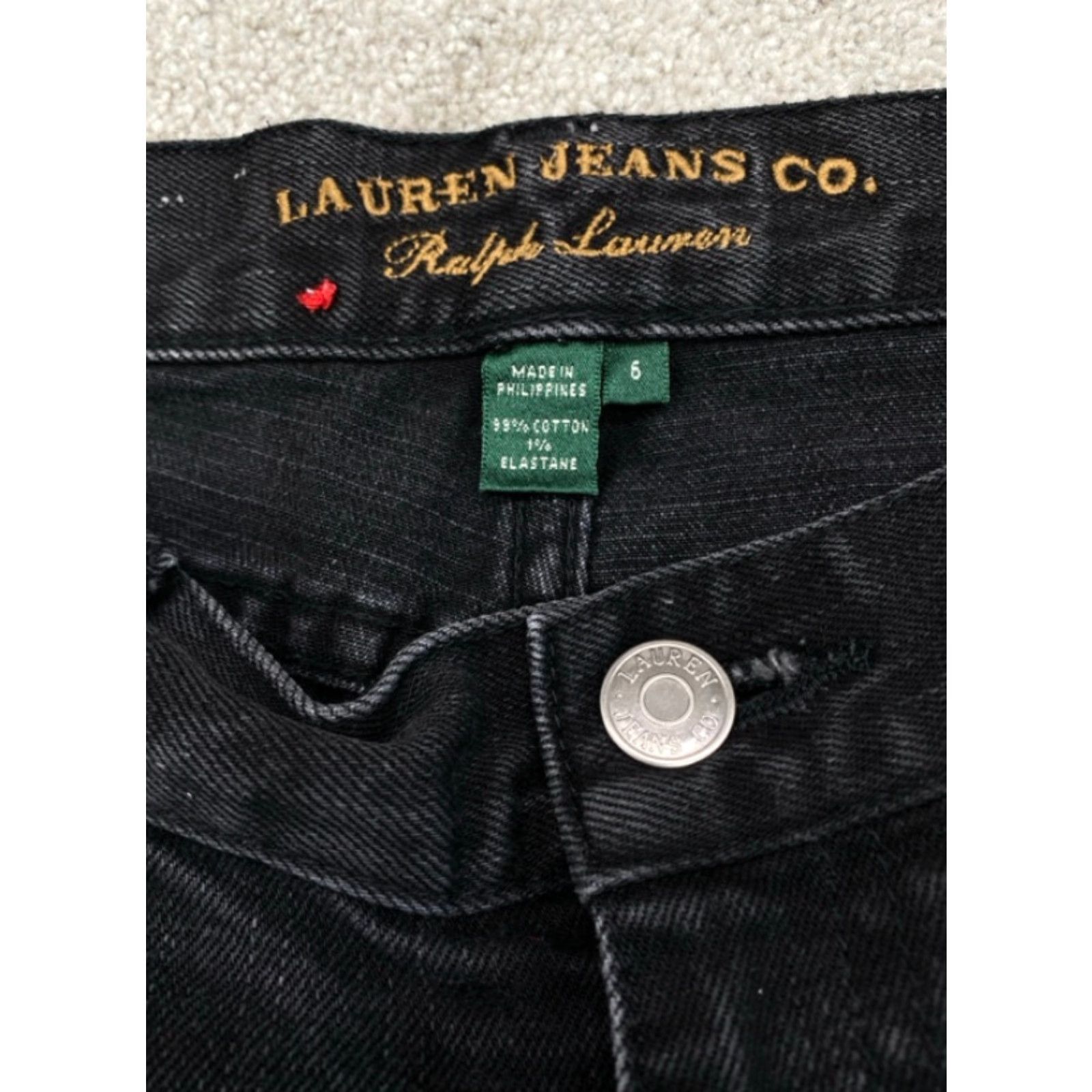 Ralph Lauren Lauren Ralph Lauren Jeans Women Bootcut Denim Black 6 Adult Regular 29" 30" Inseam 5786 Size 28" / US 6 / IT 42 - 6 Thumbnail