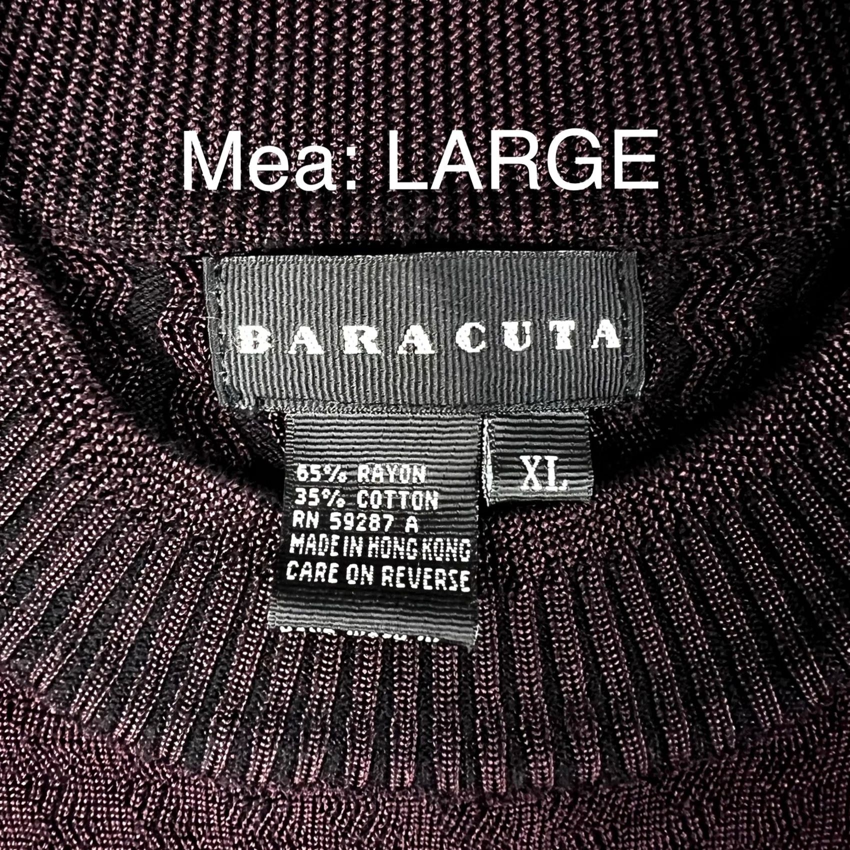 Baracuta Baracuta Mens Luxury Stretch Sweater Large Mock Neck Rayon Cotton Blend Pullover Kn...(note: Provide final) Size US L / EU 52-54 / 3 - 2 Thumbnail