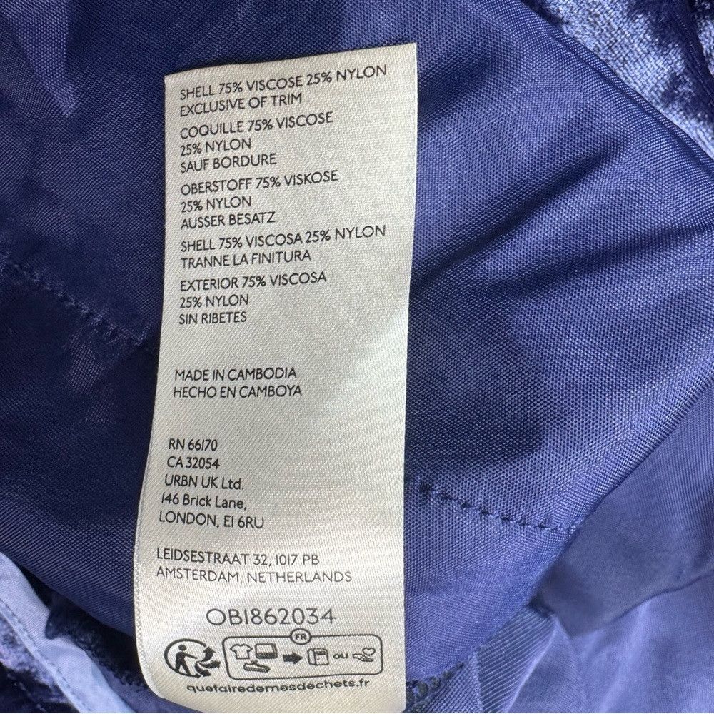 Anthropologie NWT New $158 Anthropologie Maeve Velvet Avery Navy Wide Leg Size 36" / US 14 / IT 50 - 7 Thumbnail