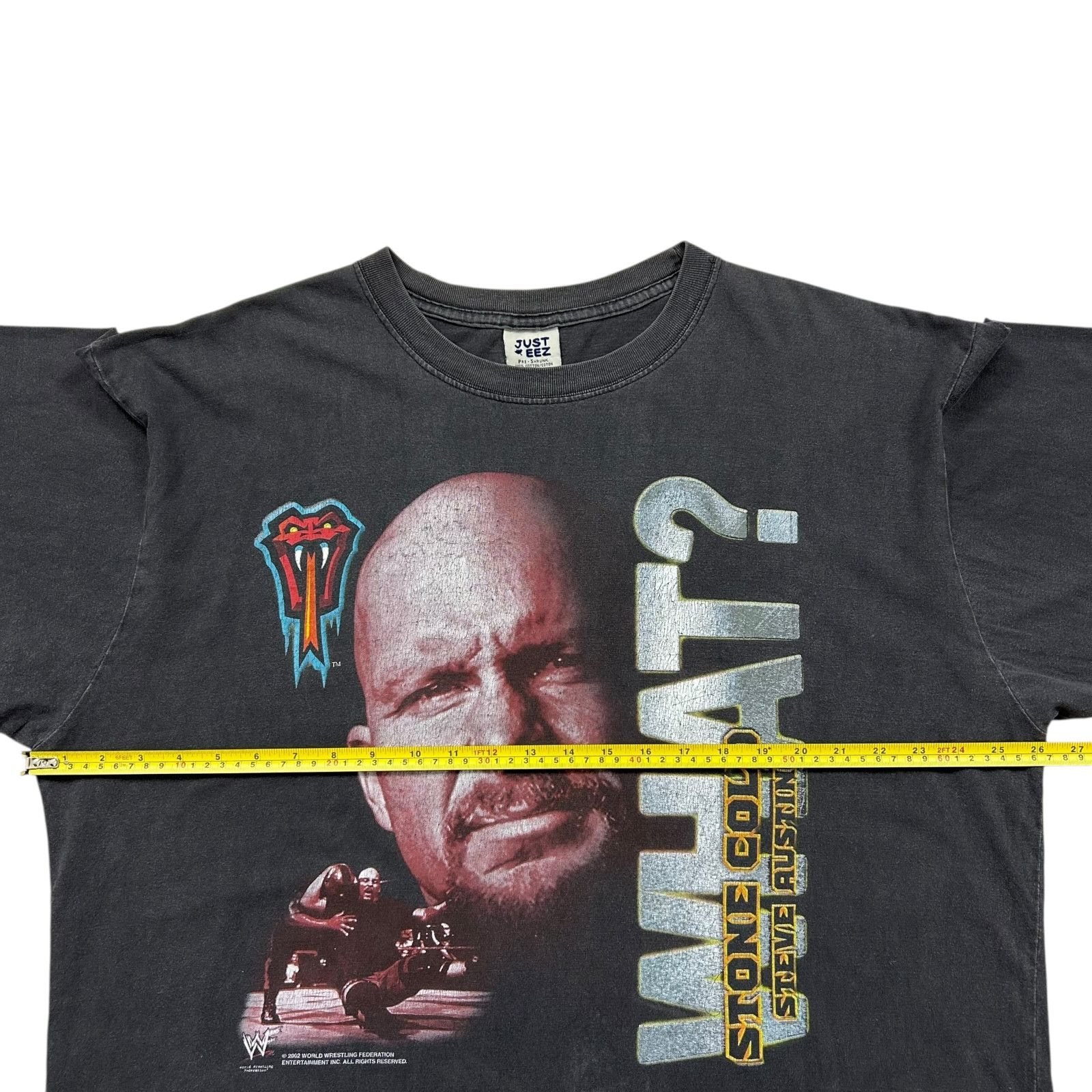 WWF RARE VTG 00s WWF STONE COLD STEVE AUSTIN 2002 WHAT? T-SHIRT Size US XL / EU 56 / 4 - 9 Thumbnail