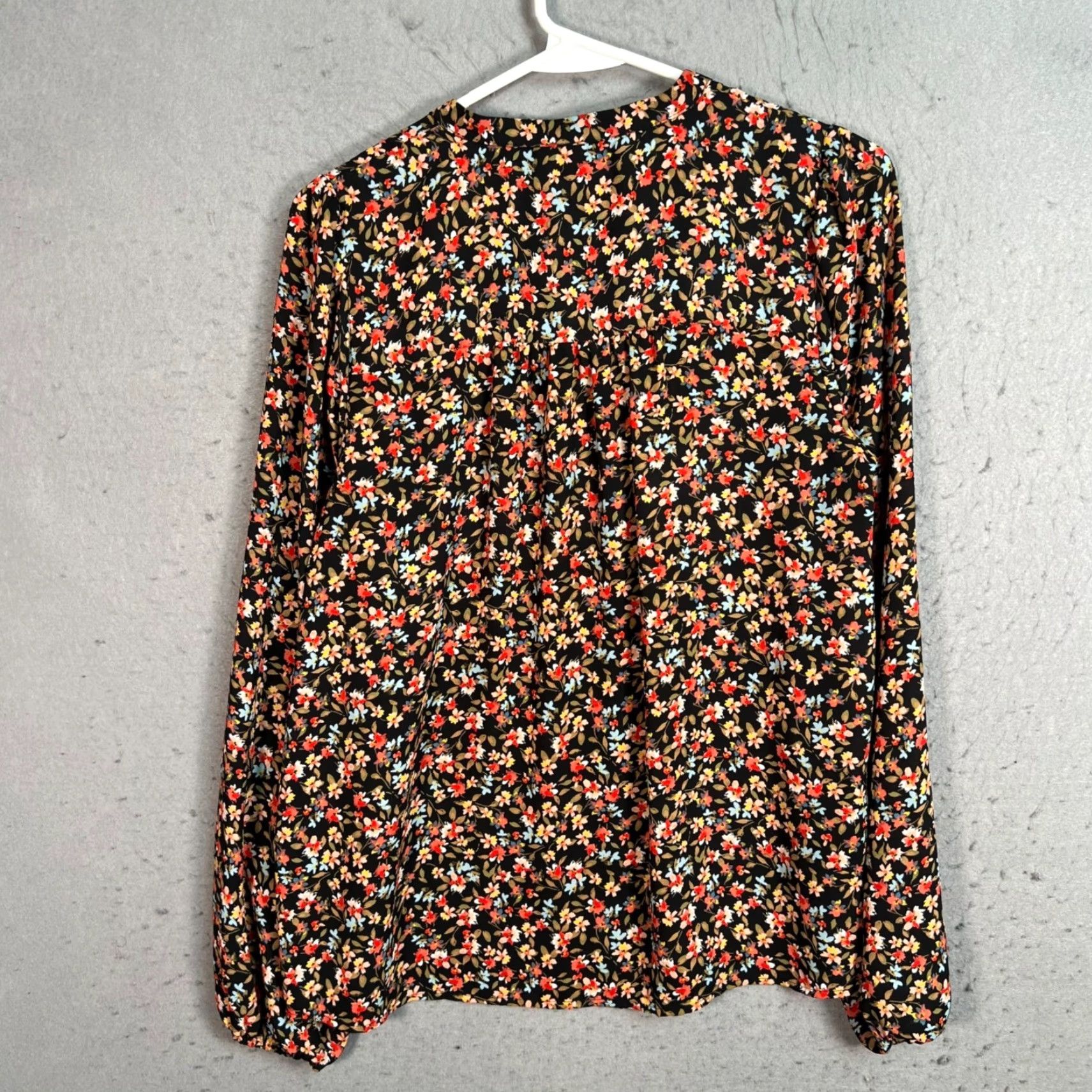 Loft Loft Women's Size Small Floral Printed Polyester Blouse Lightweight Boho Top Global Threads? Size S / US 4 / IT 40 - 2 Thumbnail