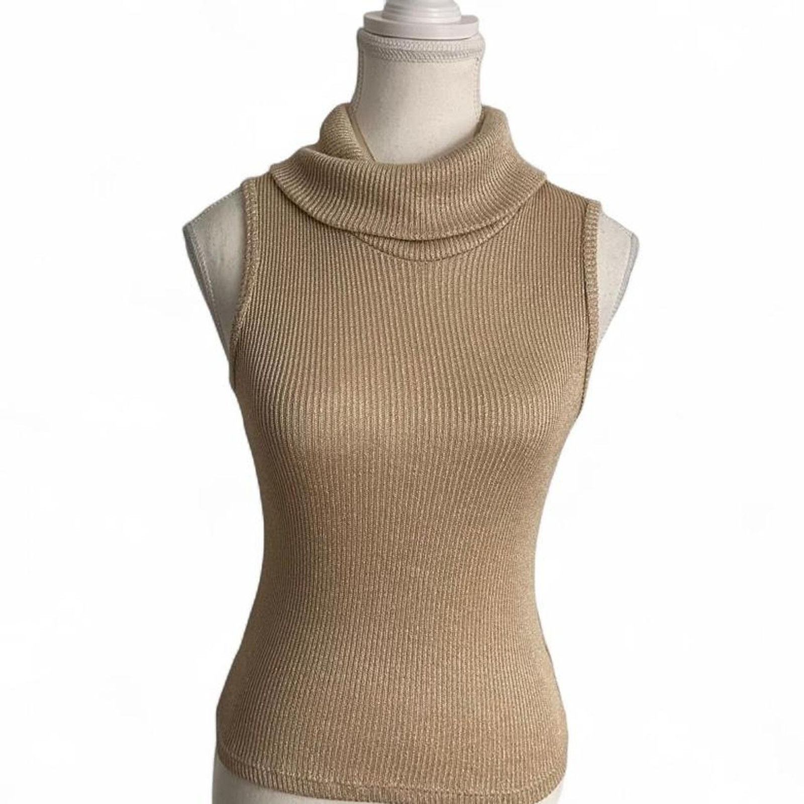& Other Stories Spoiled Girl Vintage 2000s Turtle Knitted Champagne Size S Size S / US 4 / IT 40 - 1 Thumbnail