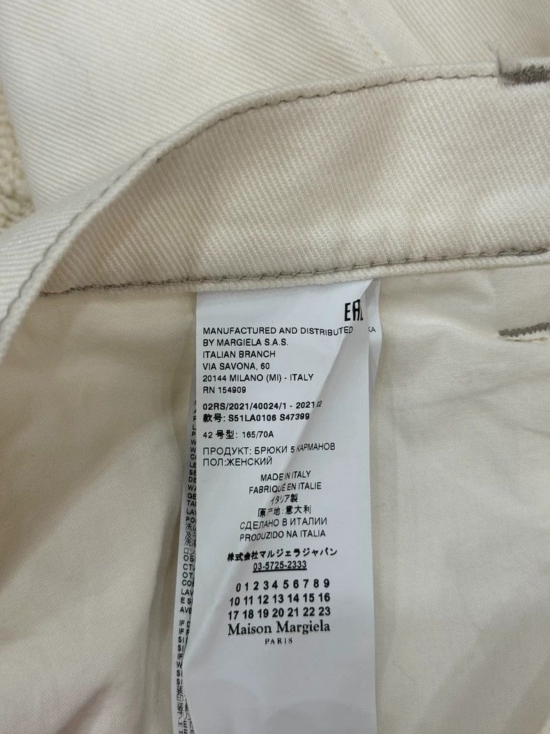 Maison Margiela Maison Margiela White knife-cut jeans Size 27" / US 4 / IT 40 - 3 Thumbnail