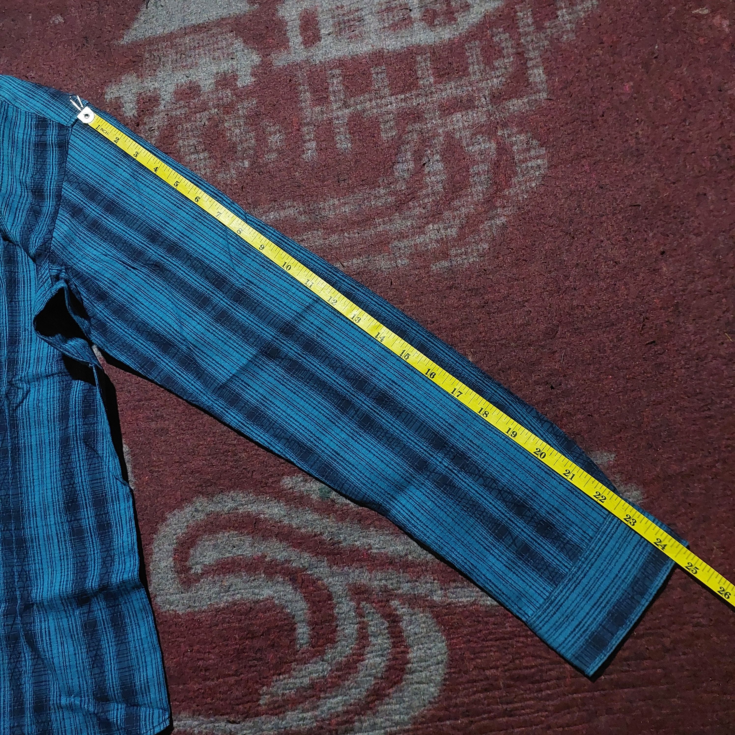 Tornado Mart Zero by Tornado Mart blue stripes button up L/s shirt Size US L / EU 52-54 / 3 - 14 Thumbnail