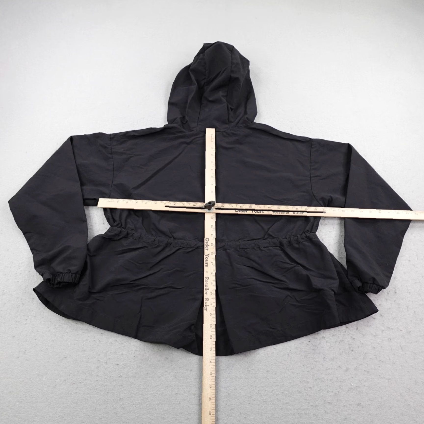 Nike Nike Jacket Women Medium Black Hooded Windbreaker Oversized Zip Up Track Coat Size M / US 6-8 / IT 42-44 - 7 Thumbnail