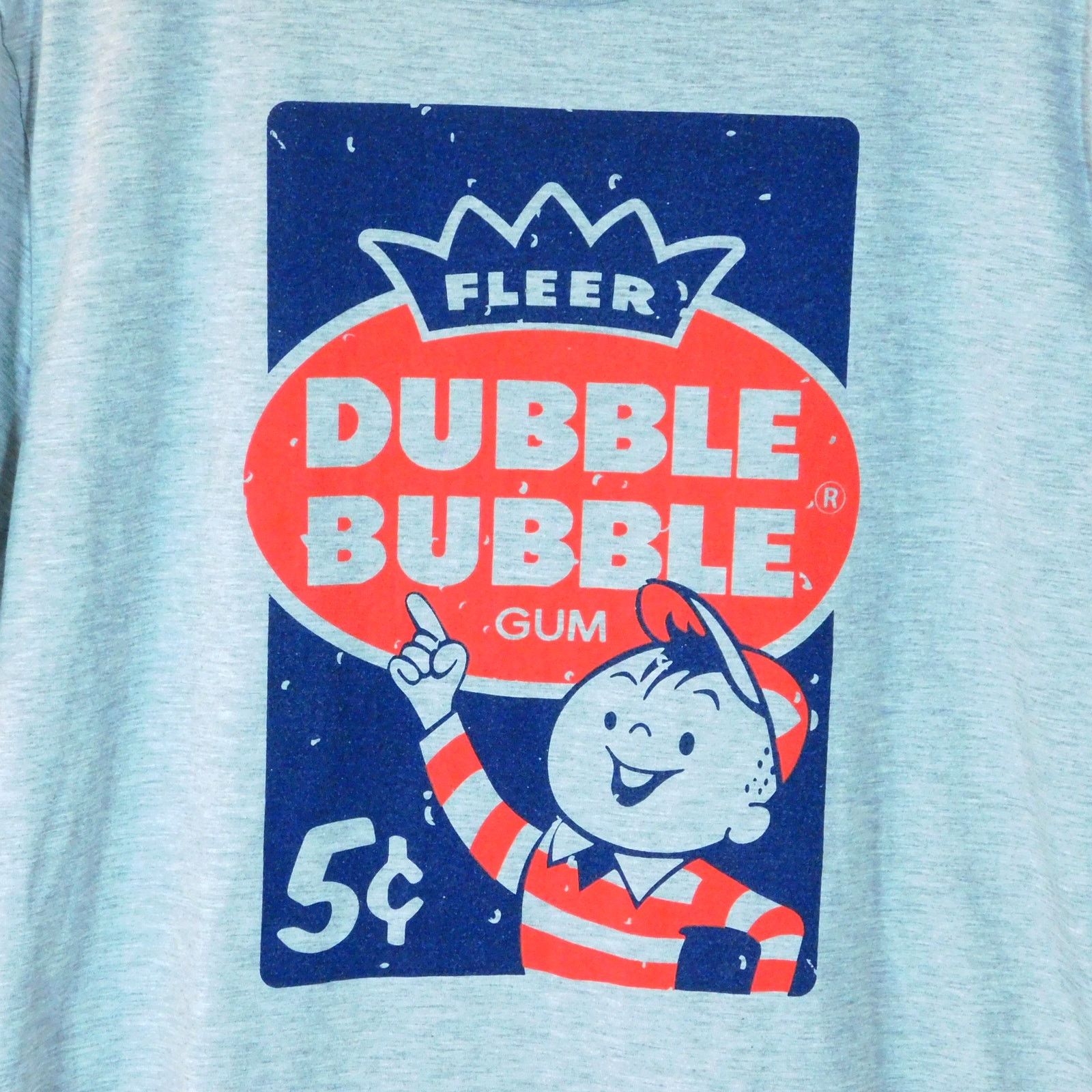 Hanes Fleer Dubble Bubble Gum Logo T Shirt Size XL Gray Size US XL / EU 56 / 4 - 4 Thumbnail