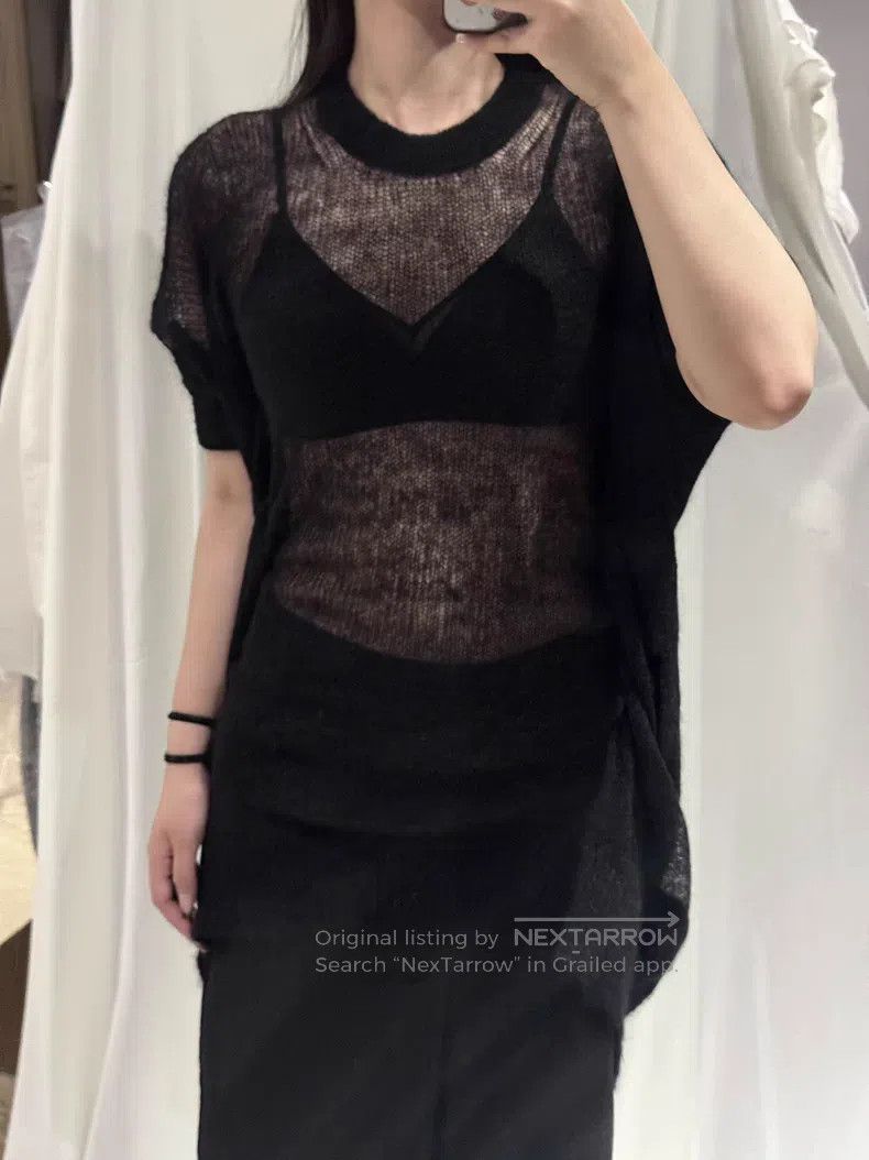 Junya Watanabe Junya Watanabe Wool Knit Transparent Top Size S / US 4 / IT 40 - 1 Thumbnail