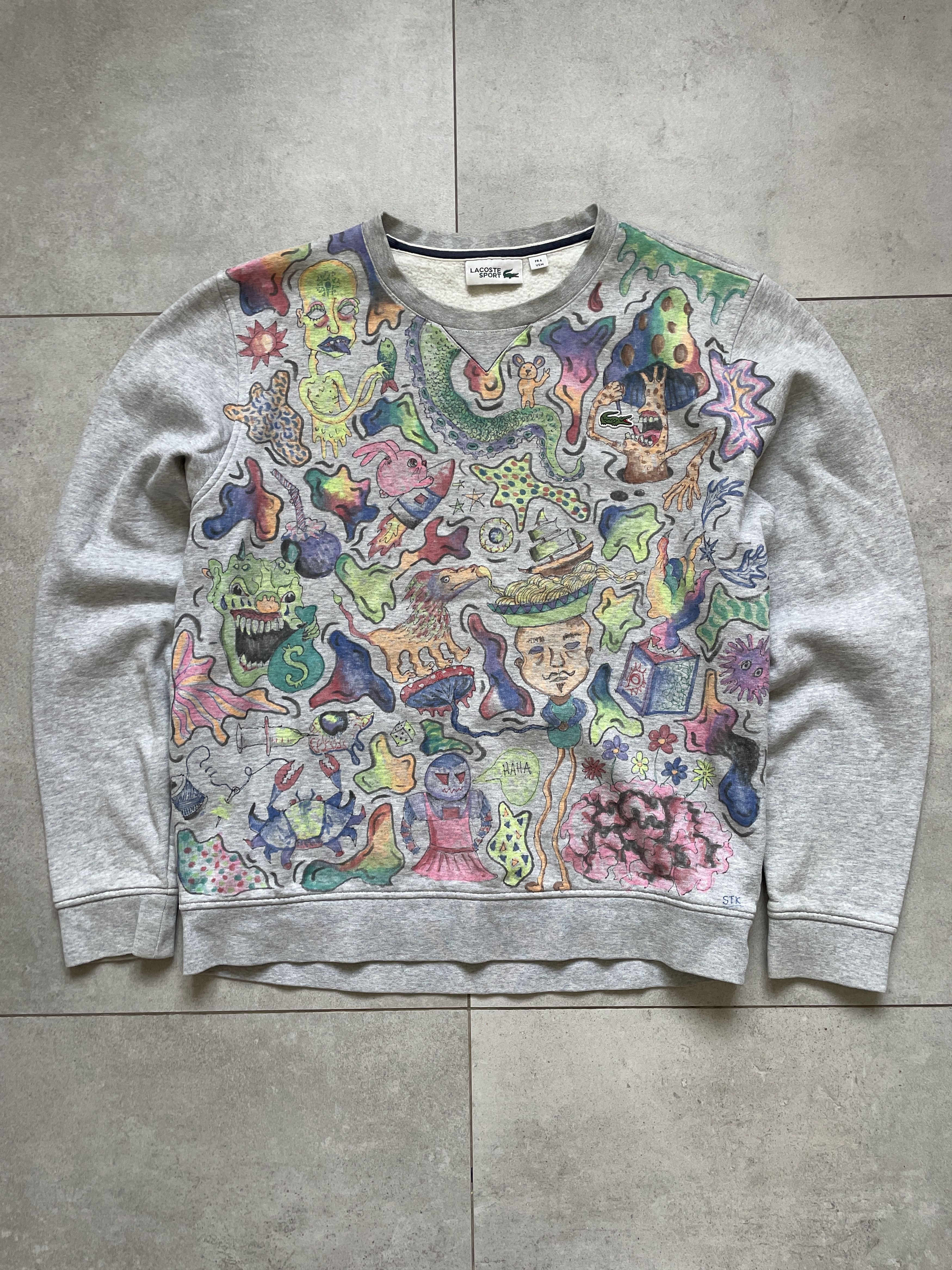 Thunderdome Y2K CUSTOM MADE ACID FOREST LSD PSYLOCIBIN GRAY CREWNECK Size US M / EU 48-50 / 2 - 1 Thumbnail