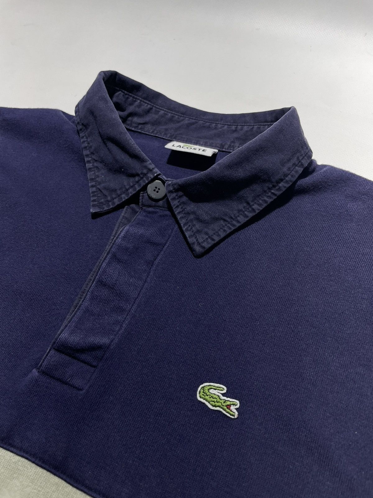 Lacoste Vintage Lacoste Big Logo Polo Longsleeve Size US XL / EU 56 / 4 - 6 Thumbnail