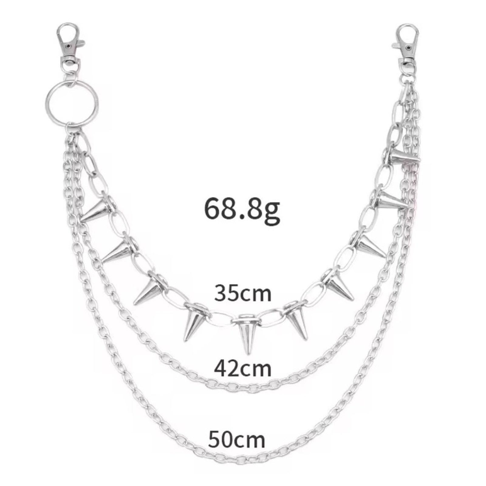 Other Hip Hop Rock Pants Belt Waist Chain Men Women Keychain Size ONE SIZE - 5 Thumbnail