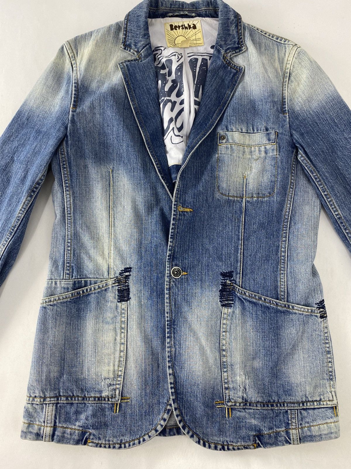 Bershka Bershka Espana Indigo Denim Jeans Coat Jacket Size US M / EU 48-50 / 2 - 3 Thumbnail