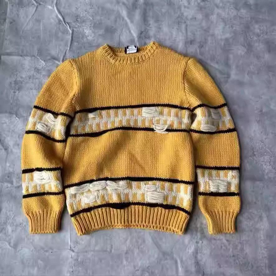 Raf Simons Ck Raf Yellow White Sweater Size US M / EU 48-50 / 2 - 1 Thumbnail