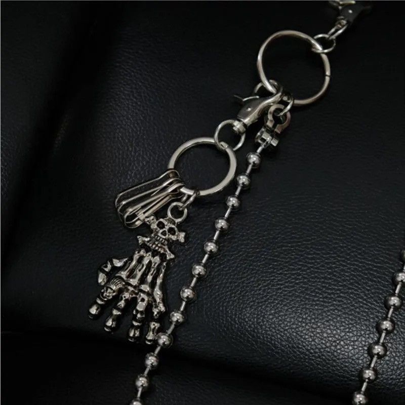Jewelry Punk Skull Skeleton Pants Chain Size ONE SIZE - 4 Thumbnail