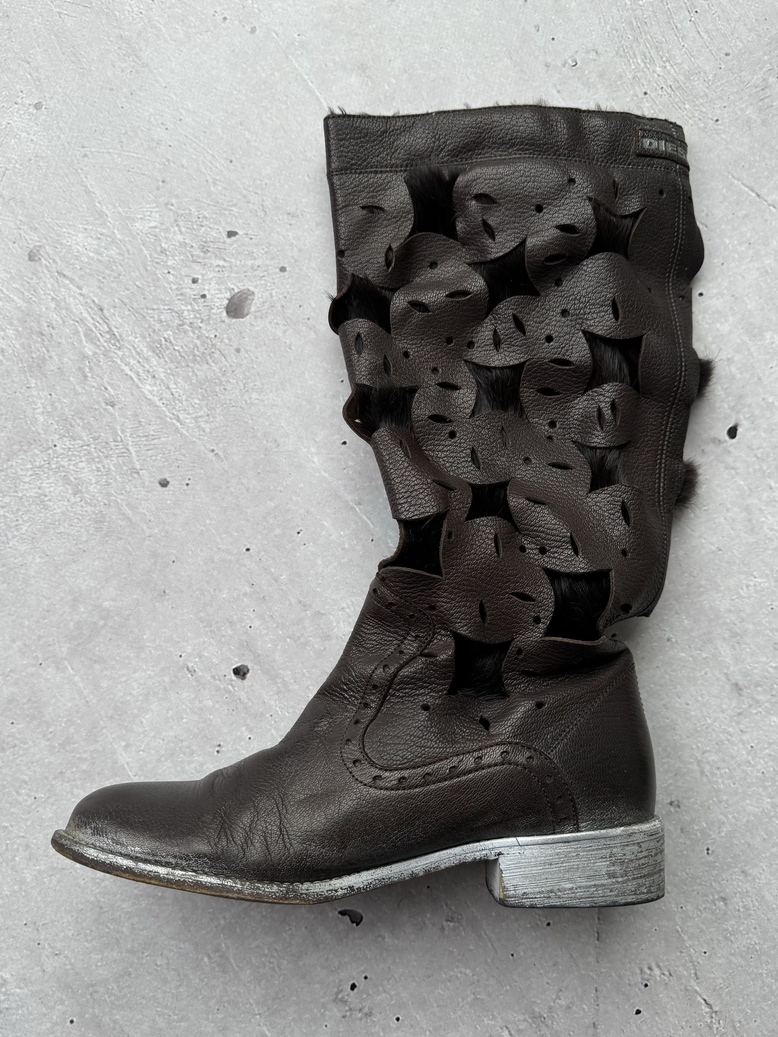 Diesel Diesel Vintage Fur-Leather Boots Size US 7 / IT 37 - 10 Thumbnail
