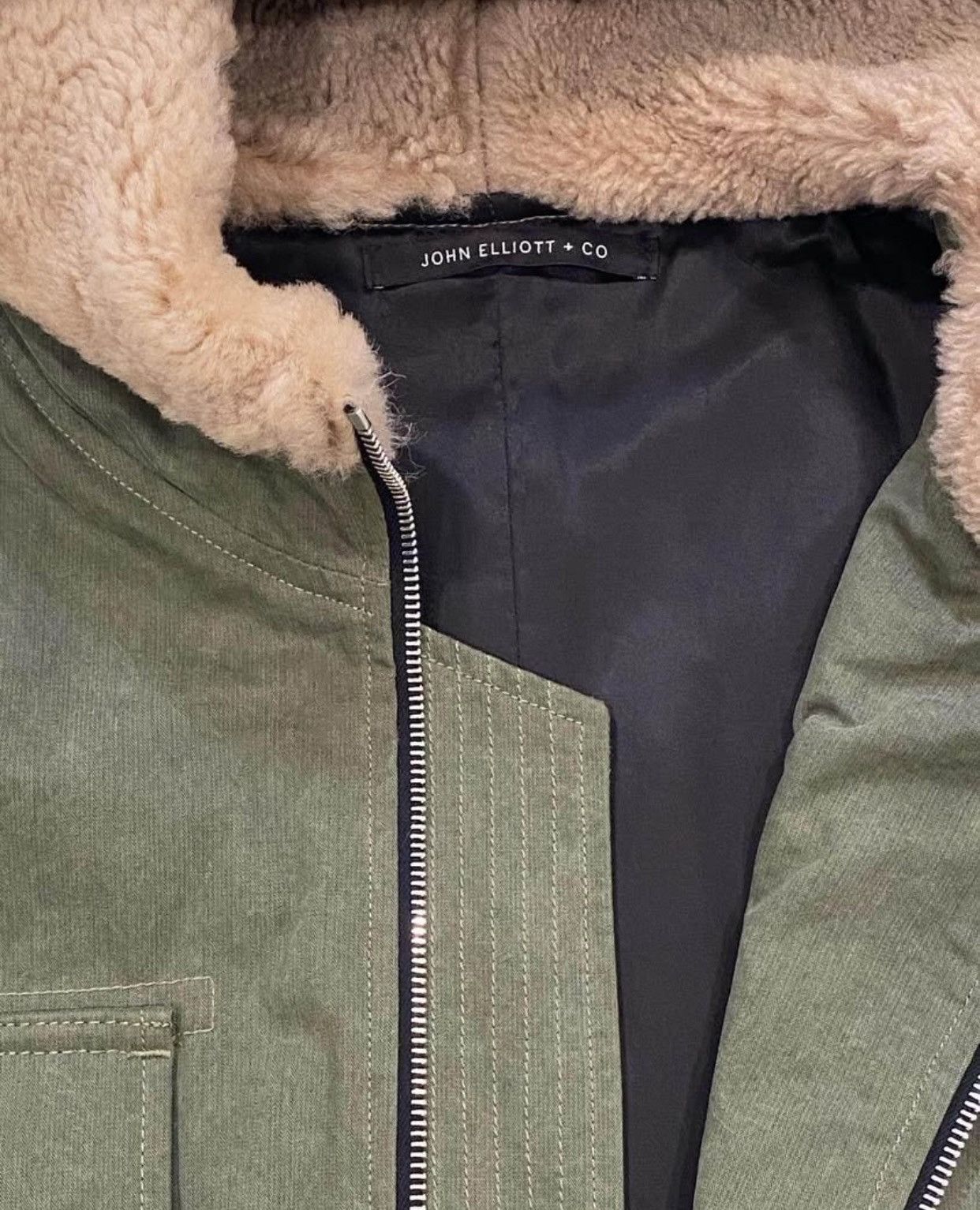 John Elliott Hooded Sherpa/Silk Lined Parka Size US XL / EU 56 / 4 - 3 Thumbnail