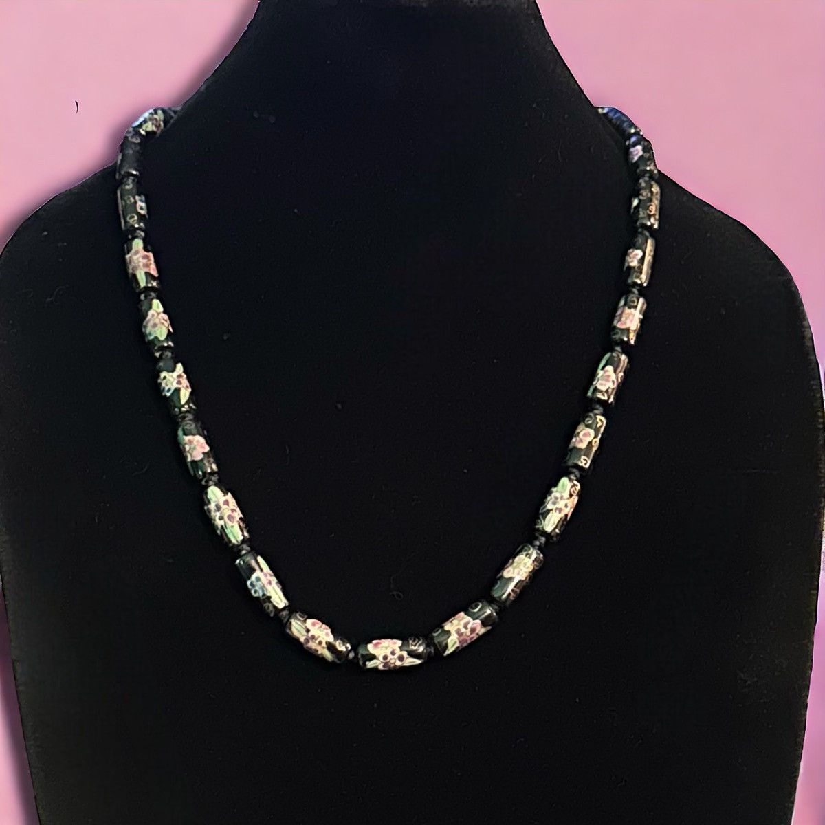 Vintage Vintage long cloisonné bead necklace Size ONE SIZE - 1 Thumbnail