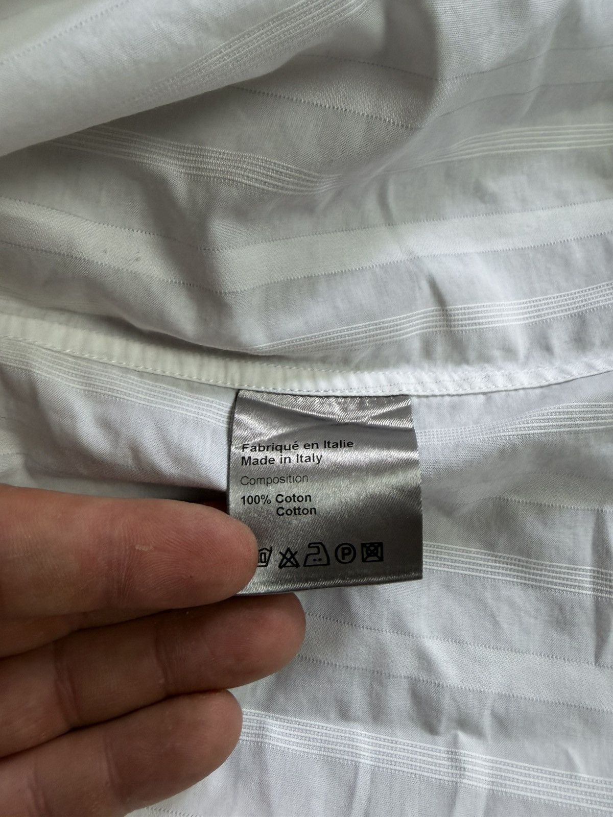 Dior SS09 KVH Dior Homme double collar striped shirt Size US L / EU 52-54 / 3 - 9 Thumbnail