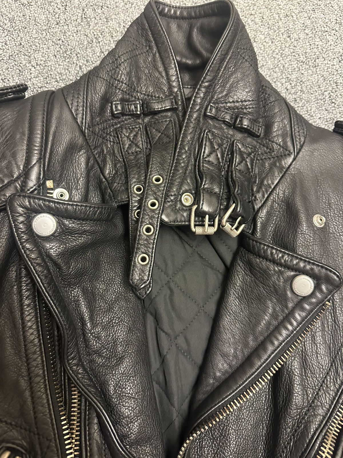 Burberry Prorsum Burberry Prorsum ss11 long leather biker jacket Size US L / EU 52-54 / 3 - 11 Thumbnail