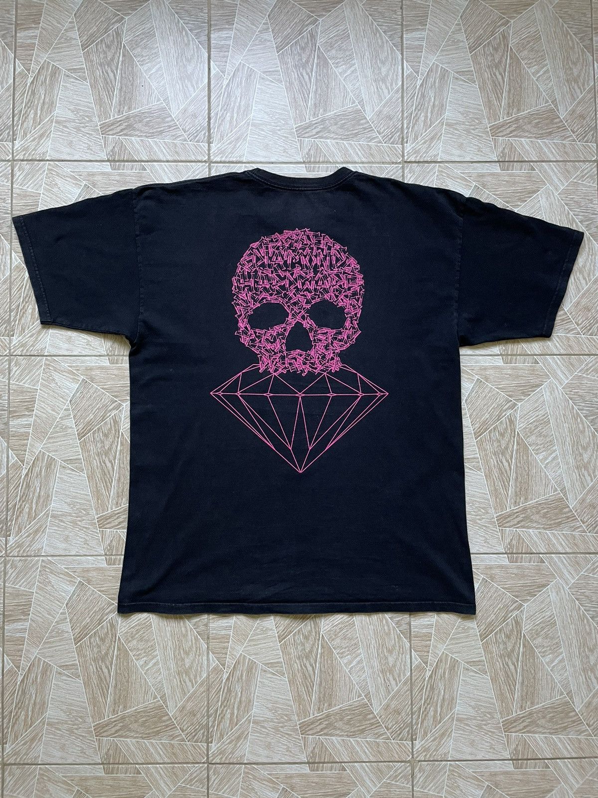 Diamond Supply Co. × Vintage Y2K Rare Skateboarding Diamond Supply Co Big Skull Logo Tee Size US XL / EU 56 / 4 - 1 Thumbnail