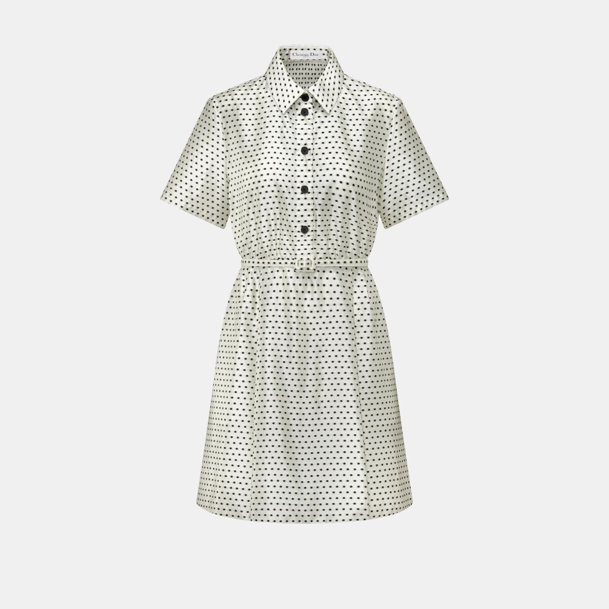 o1bcso1str0225 Belted Short Dress in Ecru