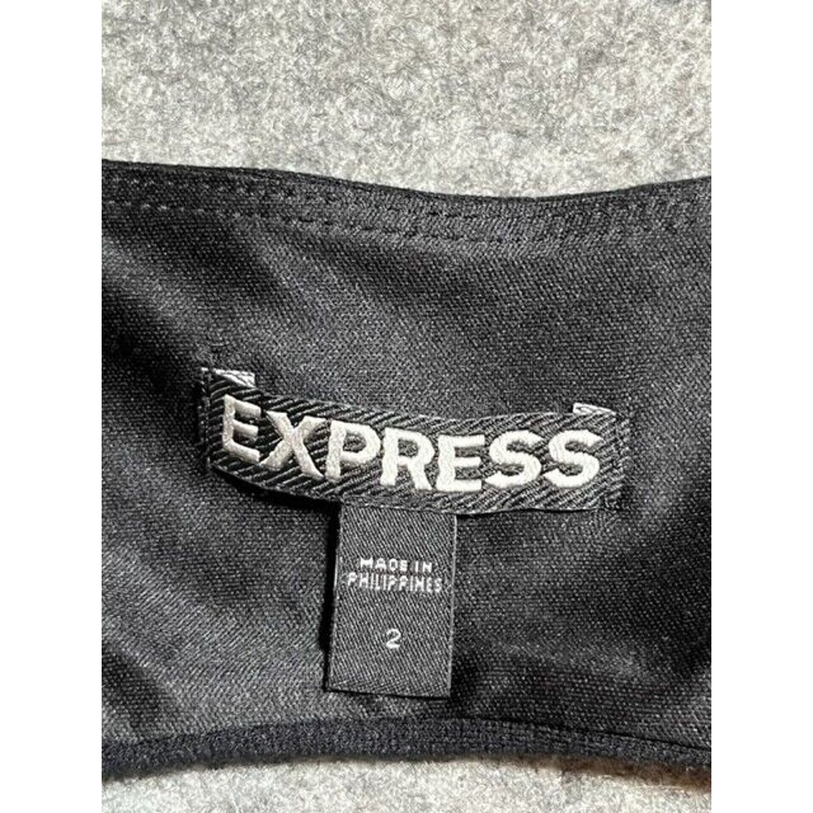 Express Express Dress Women 2 Bodycon Sheath V Neck Cap Sleeve Black Size XS / US 0-2 / IT 36-38 - 5 Thumbnail
