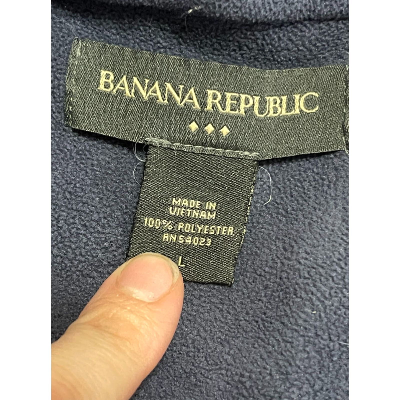 Banana Republic Banana Republic Sweater Men's Size Large Blue Pullover 1/4 Zip Up Fleece Size US L / EU 52-54 / 3 - 7 Thumbnail