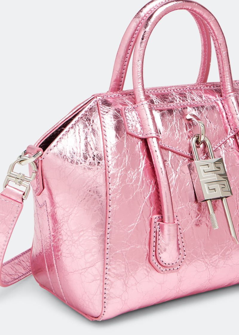 Givenchy o1w1db10525 Size: OS/Antigona Lock Mini Bag in Pink Size ONE SIZE - 3 Thumbnail