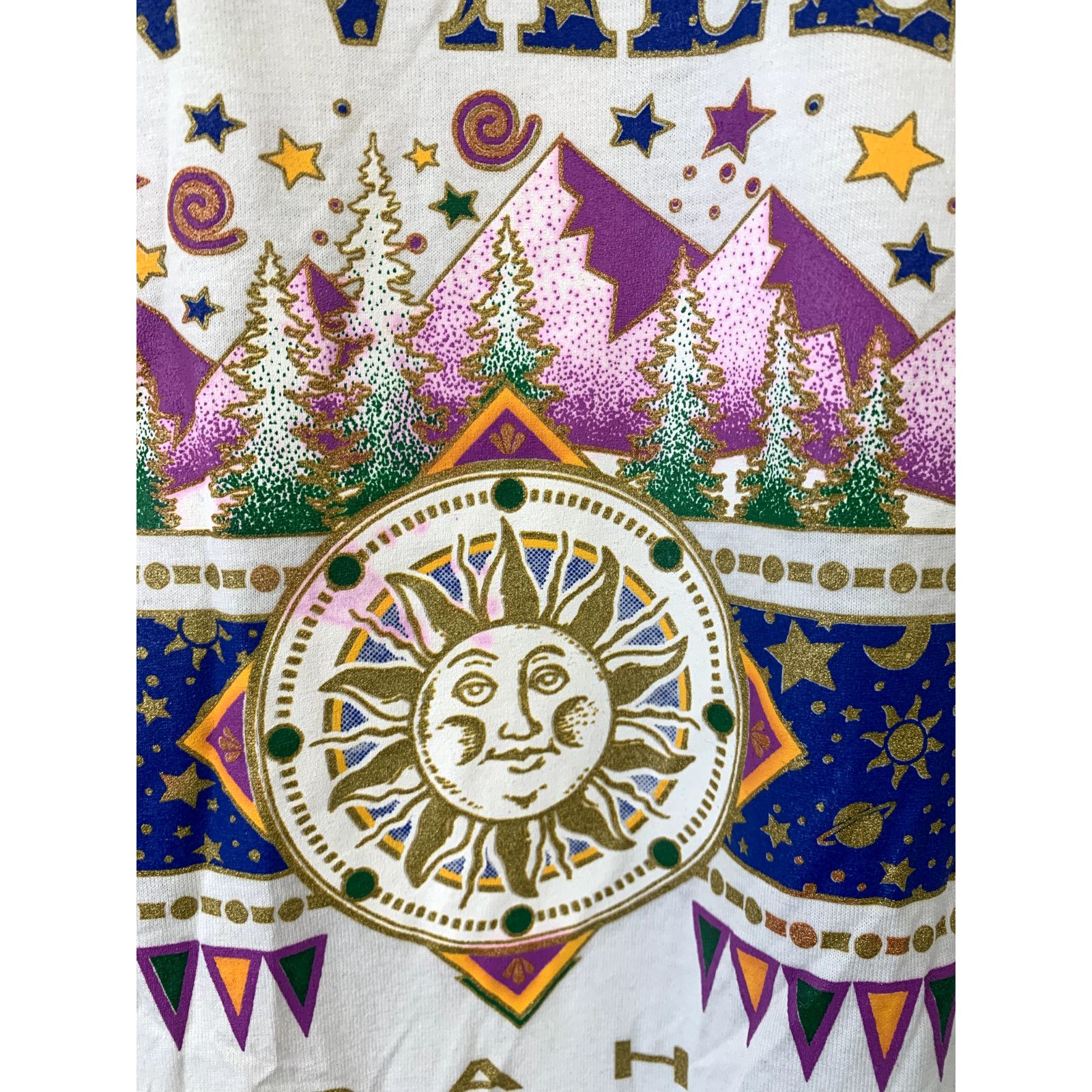 Jerzees Vintage Test Print Shirt Sun Valley Washington White L Tee Size US L / EU 52-54 / 3 - 4 Thumbnail
