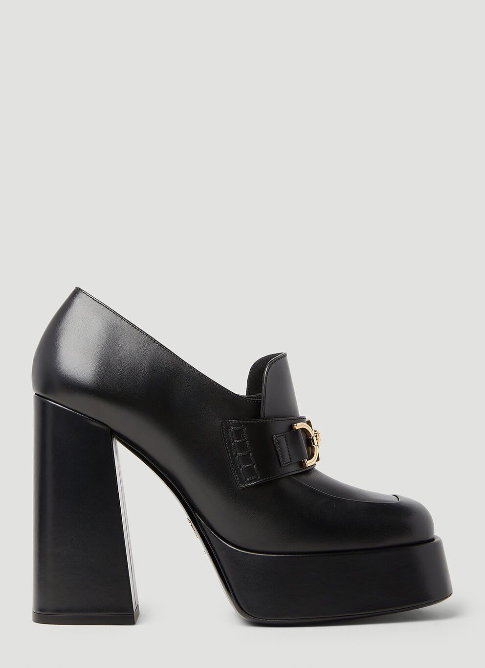 image of Versace Aevitas Platform Heel Shoes in Black, Women's (Size 9)