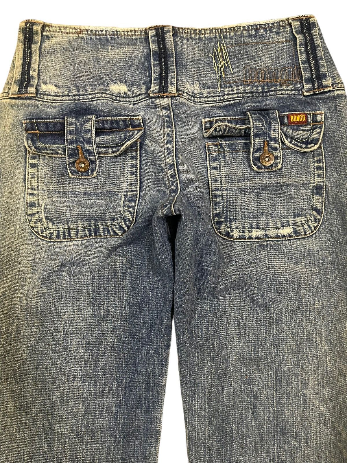 Hysteric Glamour Vintage Japanese Brand Faded Wash Style Flare Jeans Size 28" / US 6 / IT 42 - 4 Thumbnail