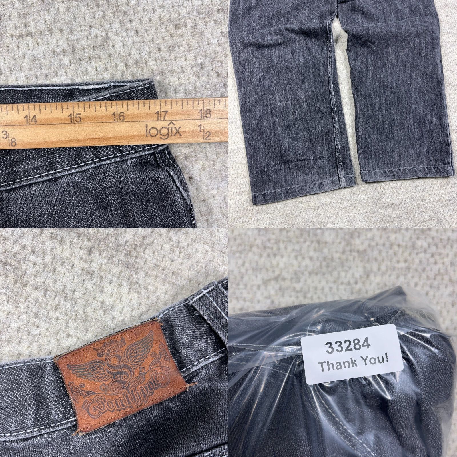Southpole VINTAGE Southpole Jeans Men 36x29 Gray Denim Baggy Loose Fit 5-Pocket Wide-Leg Work Grunge jeans Mens Size US 36 / EU 52 - 9 Thumbnail
