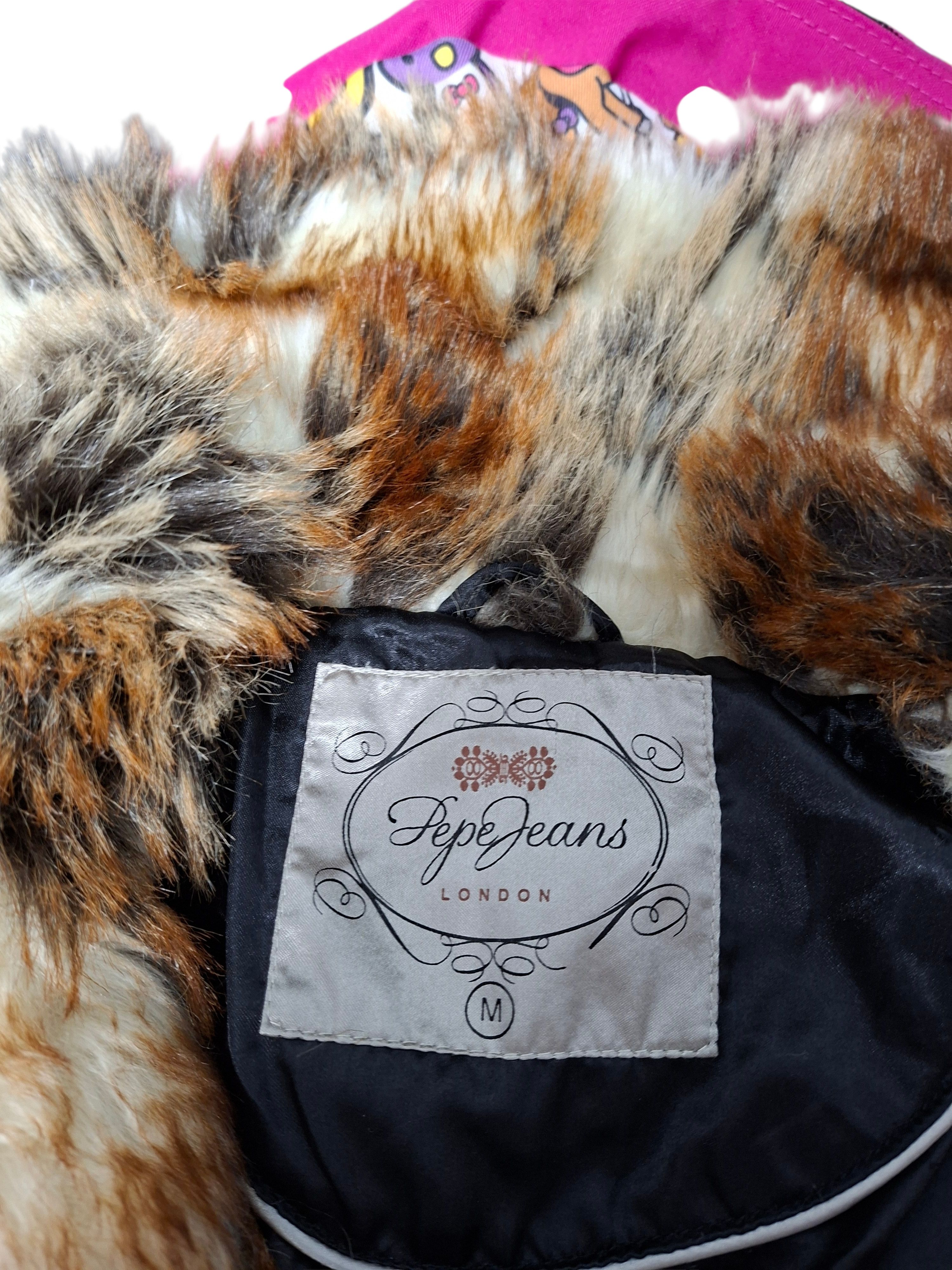 Pepe Jeans PEPE JEANS FAUX FUR AVANT GARDE LUXURY LADY`S COAT Size M / US 6-8 / IT 42-44 - 5 Thumbnail