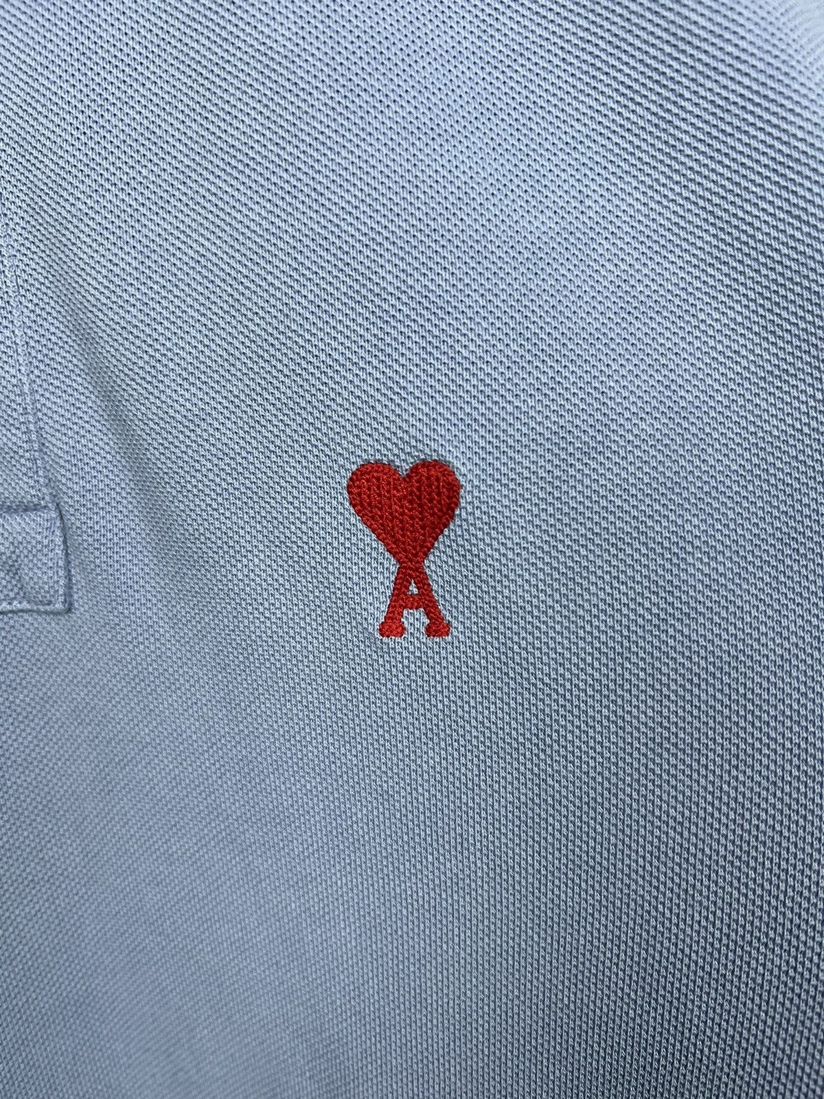 AMI AMI de Coeur Polo Shirt M Baby Blue Basic Japanese Paris y2k Size US XS / EU 42 / 0 - 6 Thumbnail