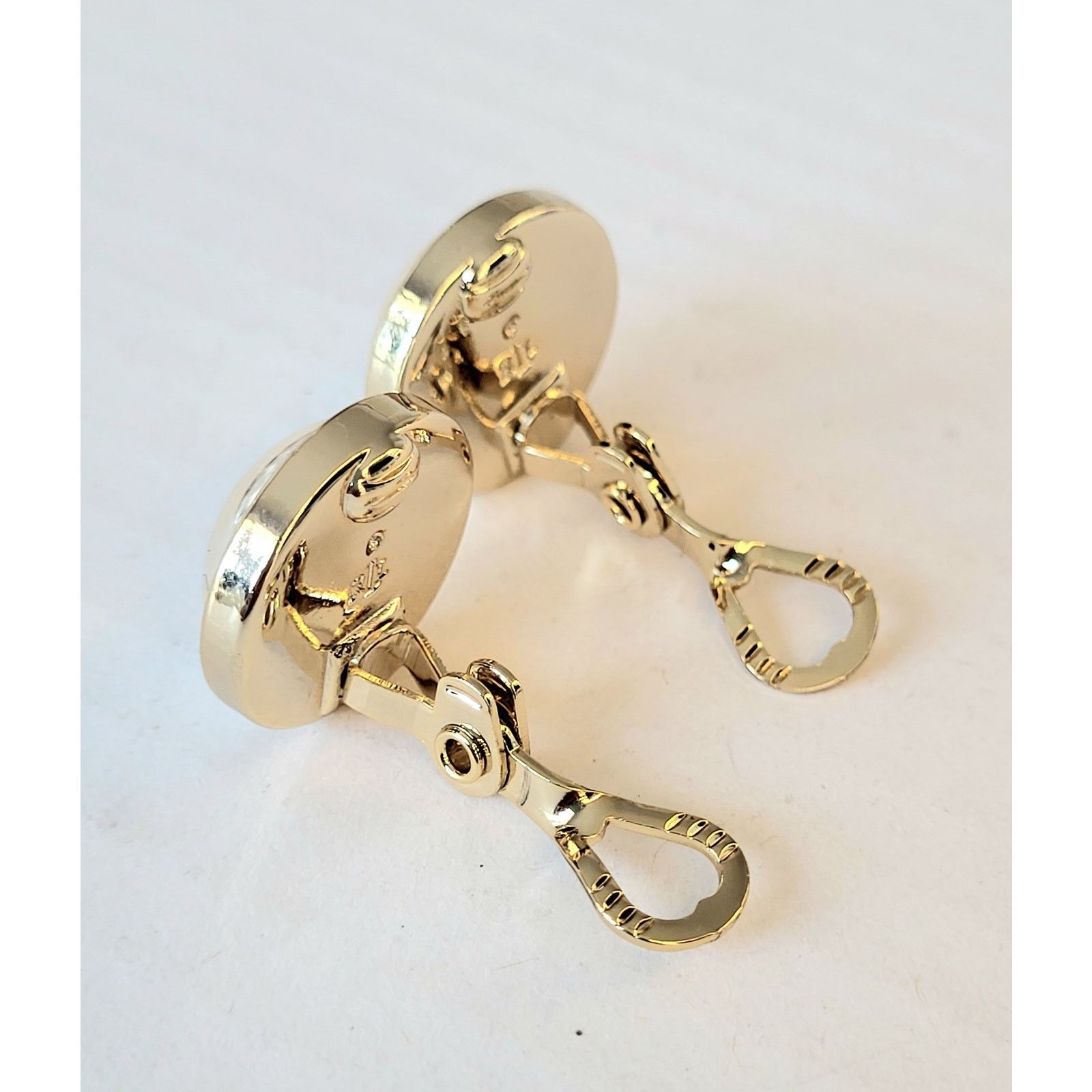 Ralph Lauren RLL Ralph Lauren Signed 2-Tone Earrings Silver Gold Clip TJG Size ONE SIZE - 2 Thumbnail