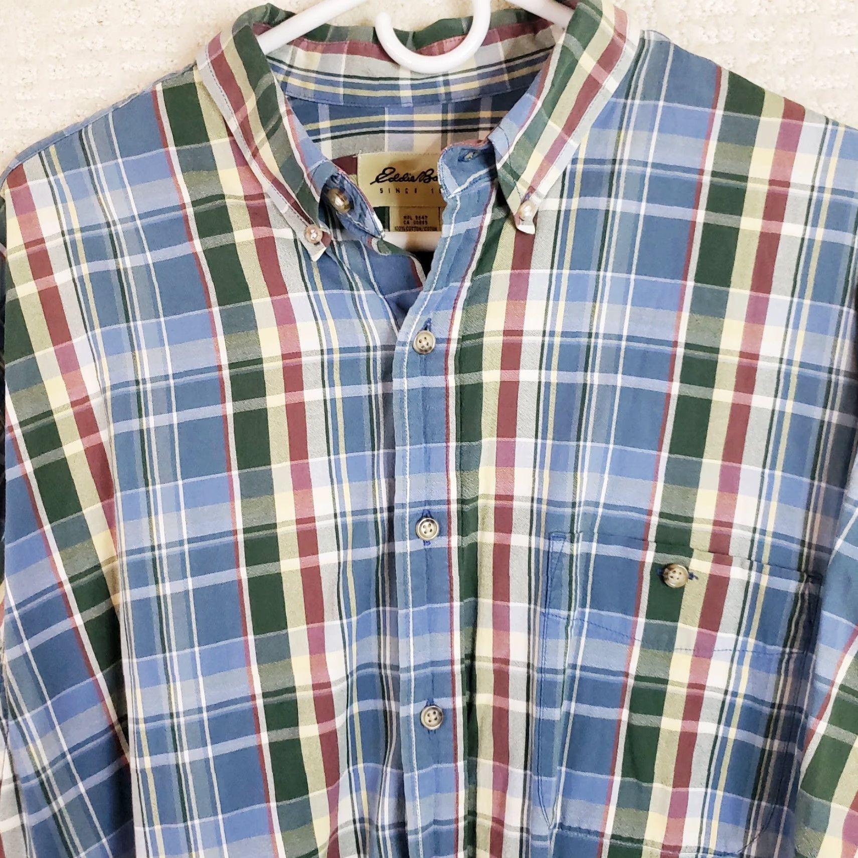 Eddie Bauer Eddie Bauer Shirt Mens XL Multicolor Plaid Short Sleeve Button Up Cotton Outdoor Regular Fit Mens XL Multicolor Plaid Short Sleeve Button-Up Shirt Size US XL / EU 56 / 4 - 3 Thumbnail