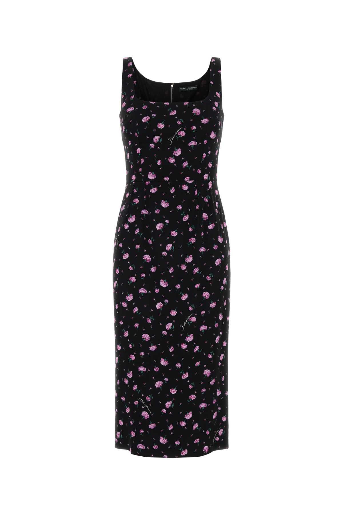 Dolce & Gabbana Printed Stretch Silk Dress Size S / US 4 / IT 40 - 1 Thumbnail