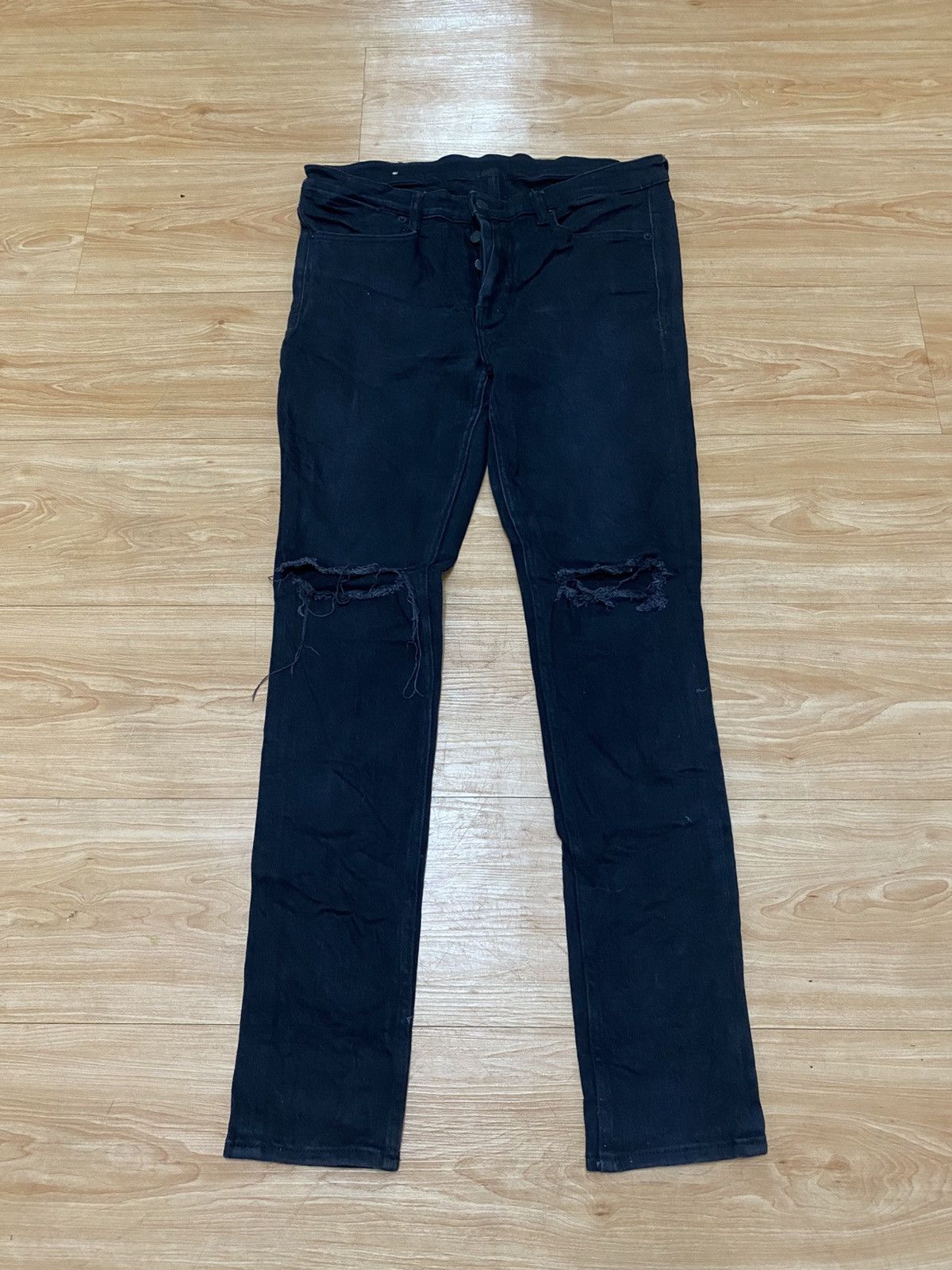 Ksubi Ksubi skinny black jeans distressed style strech material Size US 33 - 2 Thumbnail