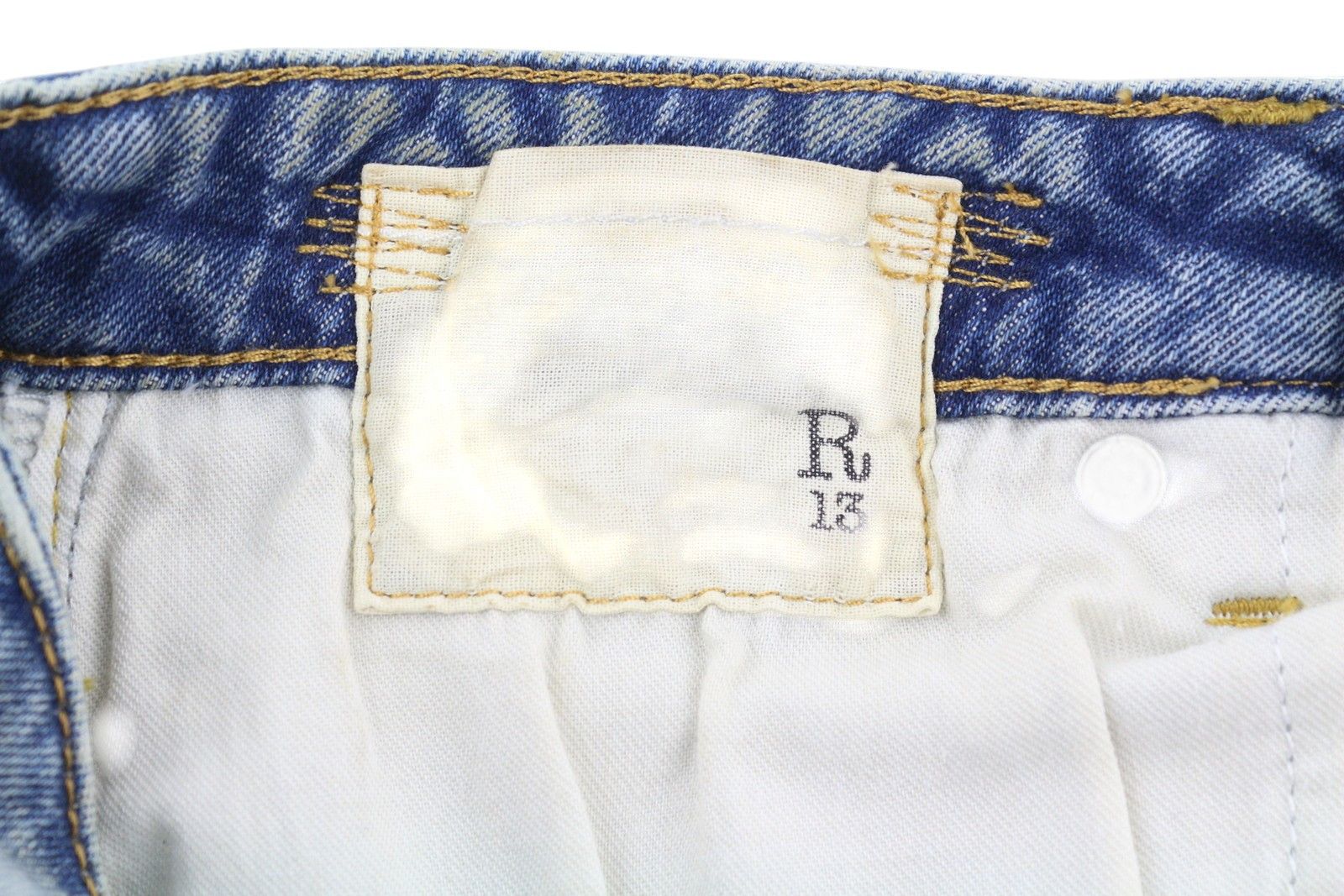 R13 KICK FIT 25 Kelly Stretch Washed Faded Ankle Cropped 86333 Size 25" / US 0 / IT 36 - 12 Thumbnail
