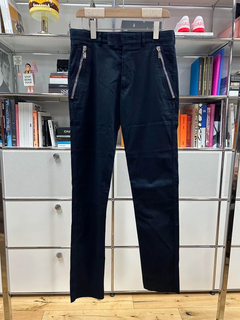 Dior Dark blue zipper casual trousers 2501-Nextarrow