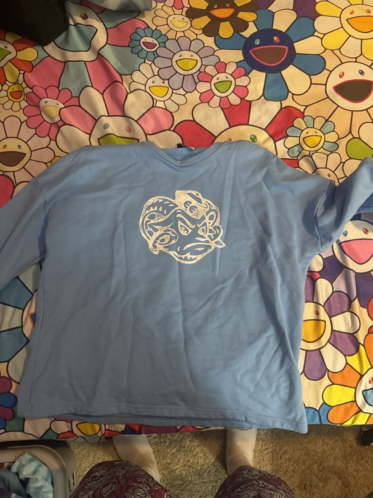 image of Unc Tarheels X Eric Emanuel Crewneck/sweatshirt in Blue, Men's (Size Medium)