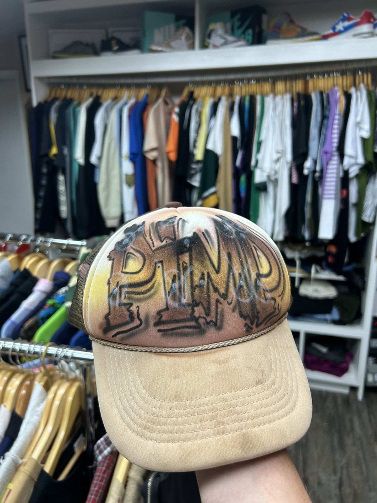 Vintage Distressed Graffiti “Pimp” Truck Hat Size ONE SIZE - 1 Thumbnail
