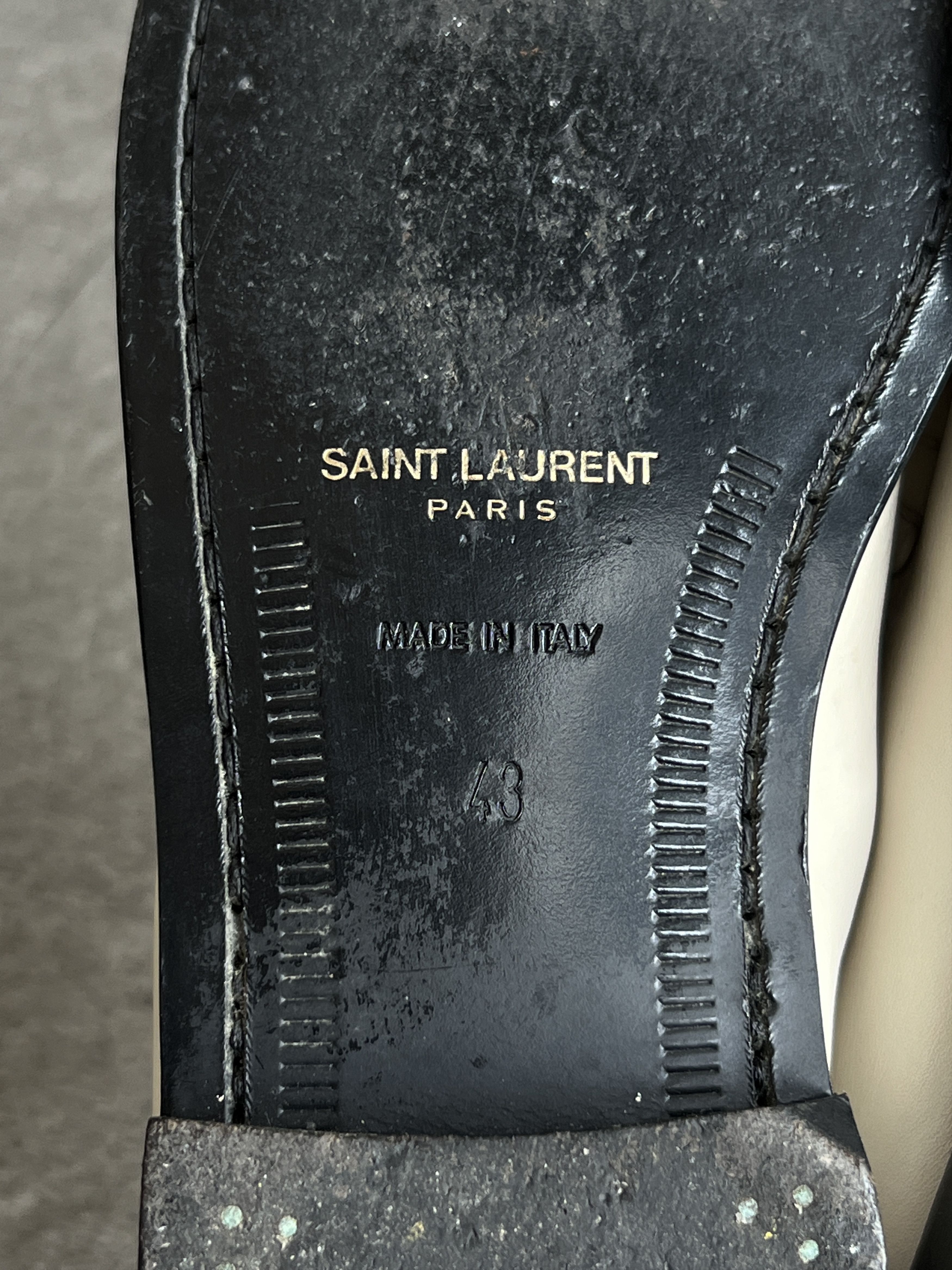 Yves Saint Laurent Saint Laurent YSL Ivory Leather Penny Loafers 43 Size US 10 / EU 43 - 10 Thumbnail