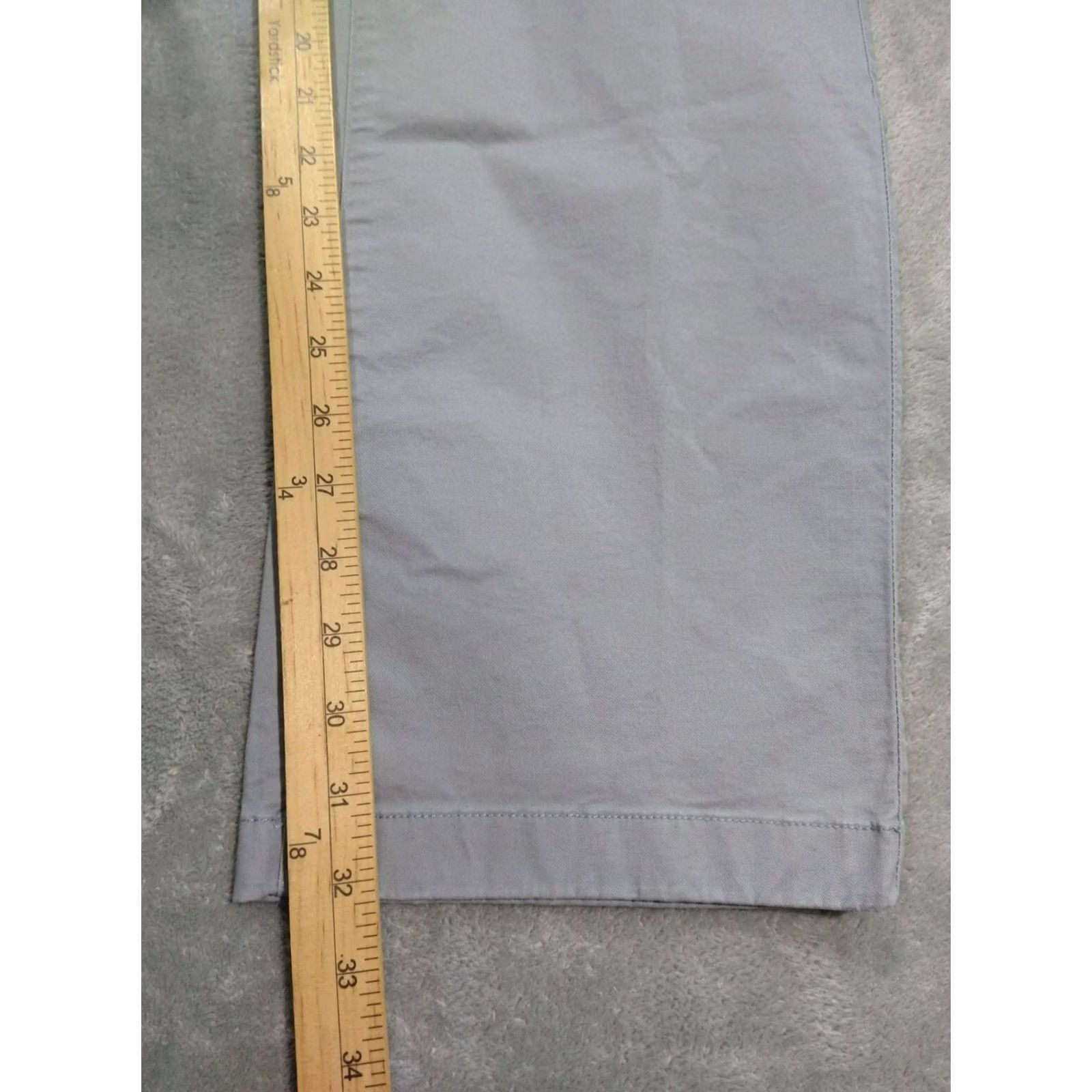 Bonobos Bonobos Slim Straight Pants Mens 40x32 Gray Chino Cotton Spandex Flat Front Stretch Short Sleeve? Size US 40 / EU 56 - 5 Thumbnail